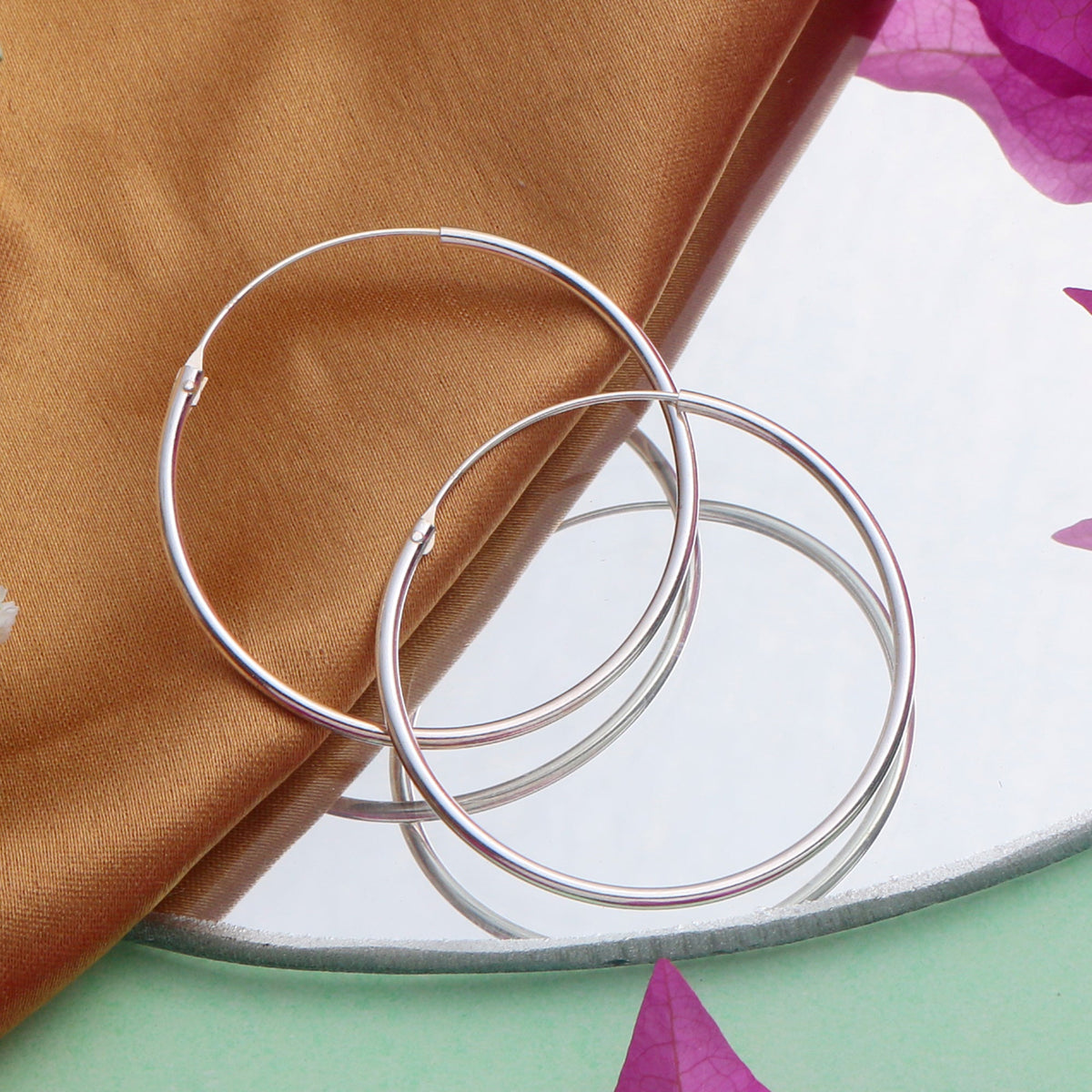 925 Sterling Silver Hoop Earrings for Women | Elegant Silver Jewelry | Handcrafted Luxury Gift