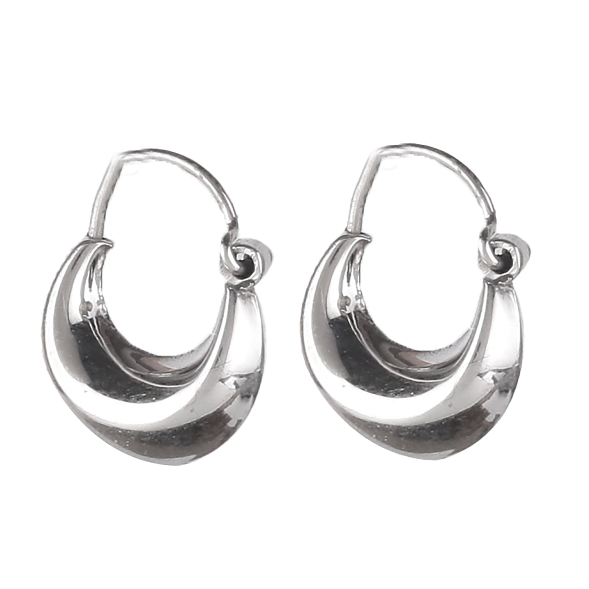 925 Sterling Silver Hoop Earrings for Women | Polished Silver Jewelry | Handcrafted Elegant Gift