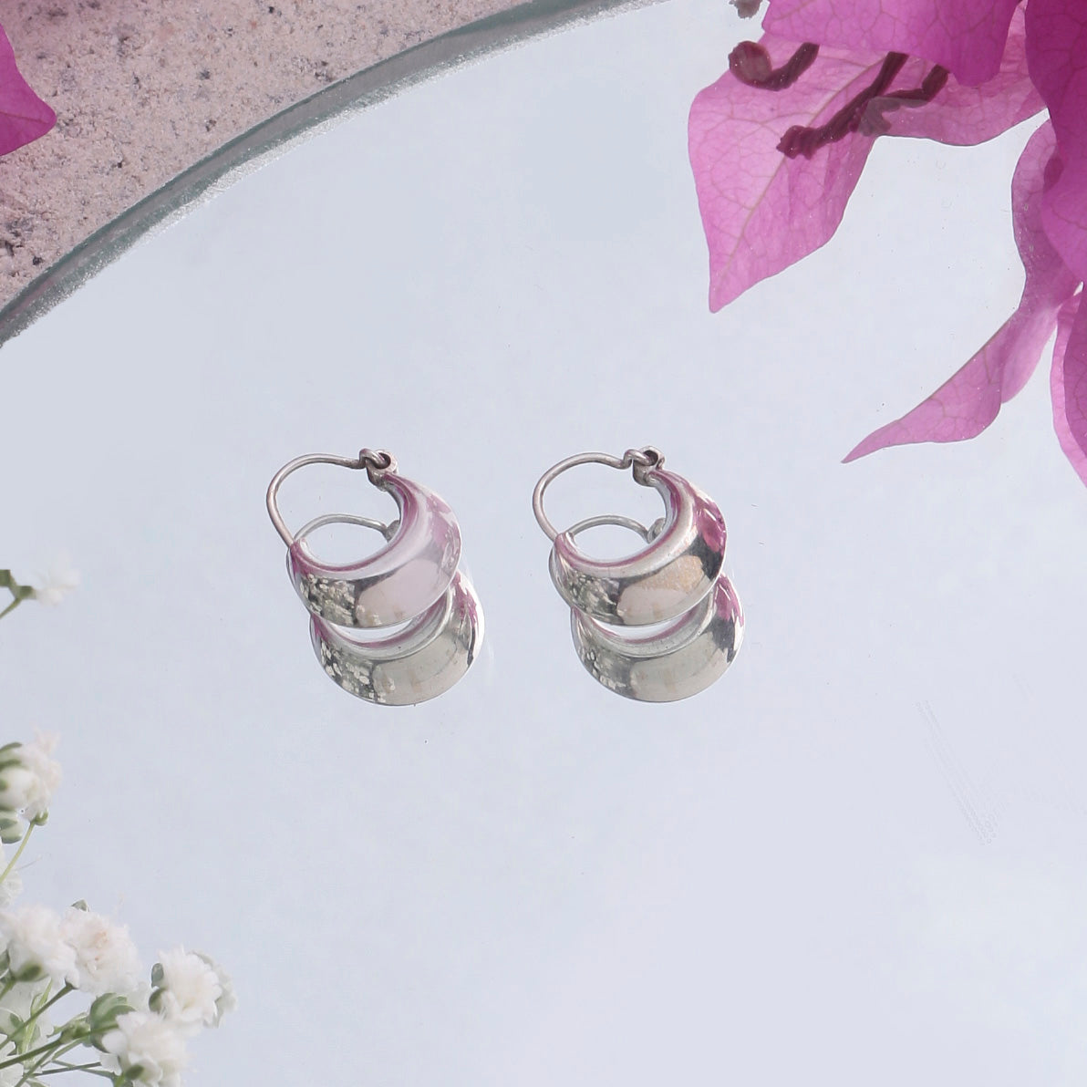 925 Sterling Silver Hoop Earrings for Women | Polished Silver Jewelry | Handcrafted Elegant Gift