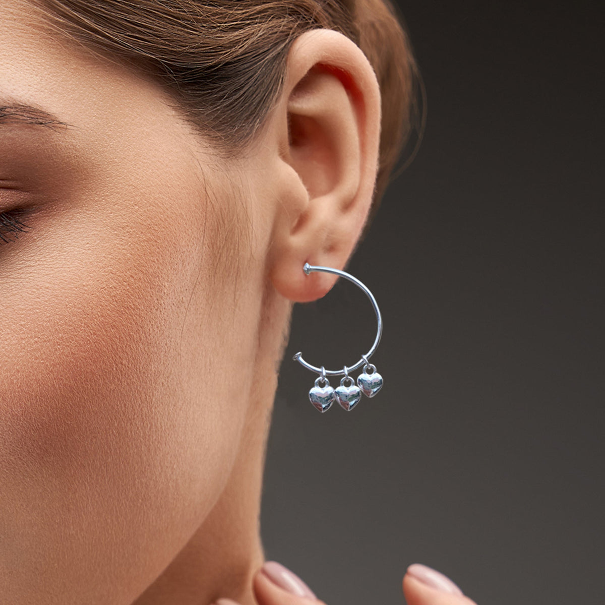 925 Sterling Silver Earrings for Women | Handmade Minimalist Jewelry | Elegant Timeless Design | Size 2.1x1.5 cm | One Pair