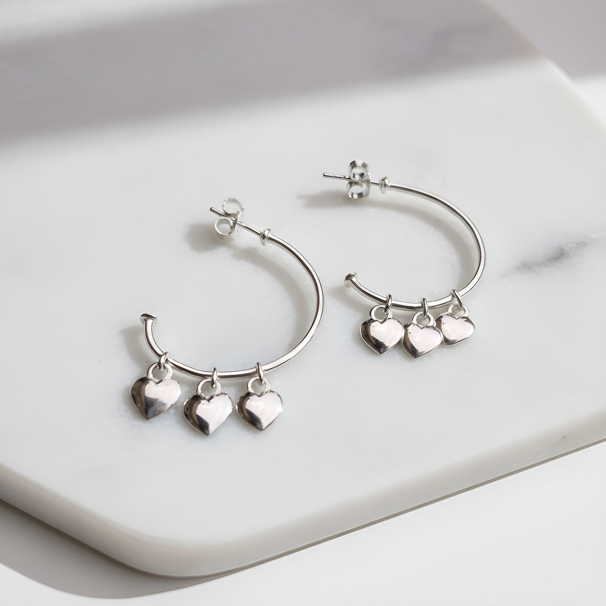 925 Sterling Silver Earrings for Women | Handmade Minimalist Jewelry | Elegant Timeless Design | Size 2.1x1.5 cm | One Pair