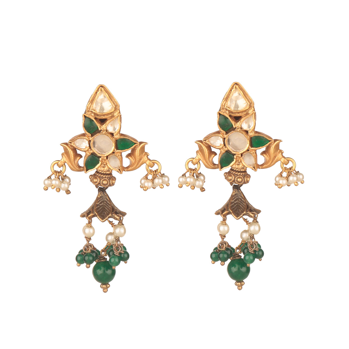 925 Sterling Silver Multistone Gold Plated Earrings for Women | Multi Gemstone Jewelry | Party Wear & Festival Style