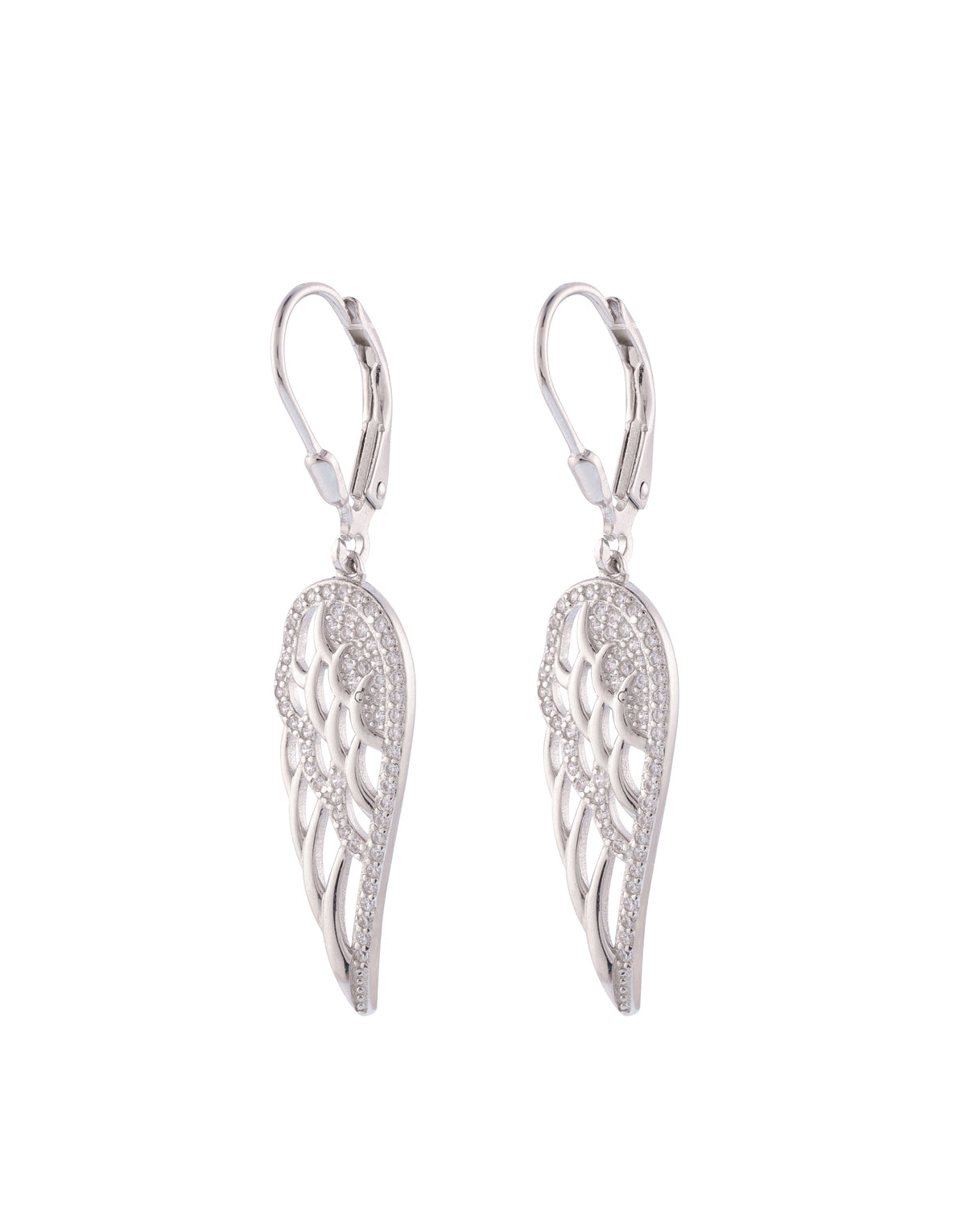 fairy wings sterling silver earrings for women