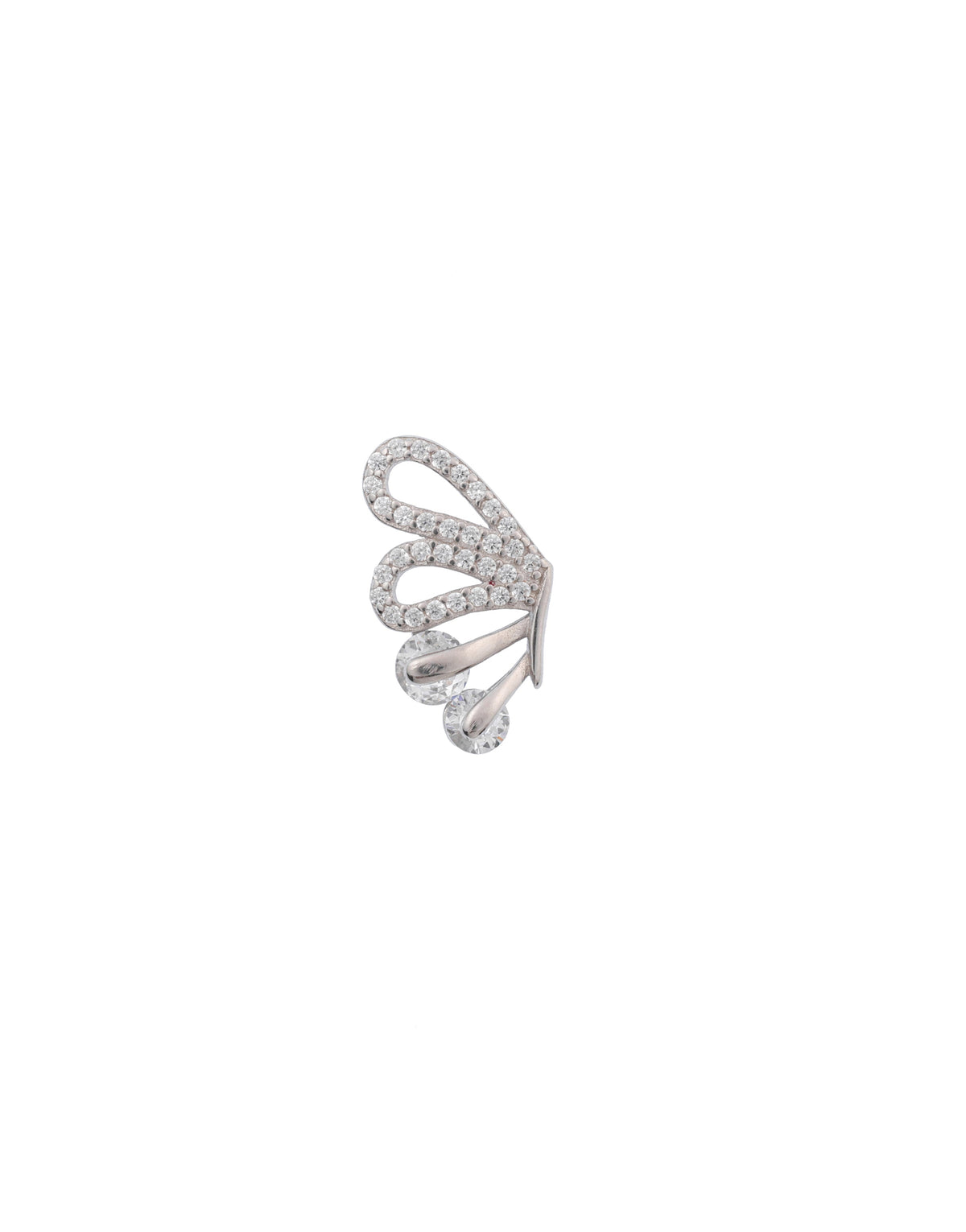 butterfly wings sterling silver pendant and stud earrings set