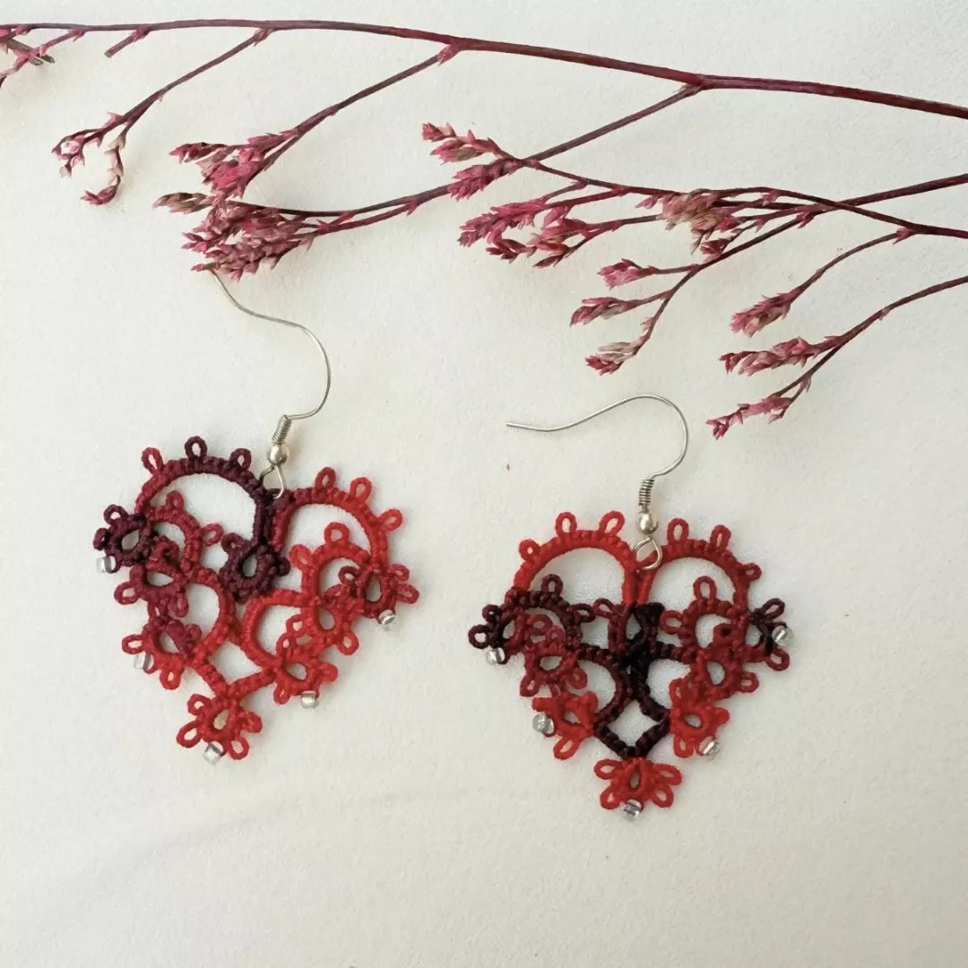 Crimson Heartbeat Earrings