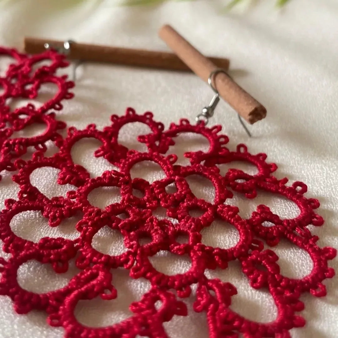 Crimson Burst Earrings