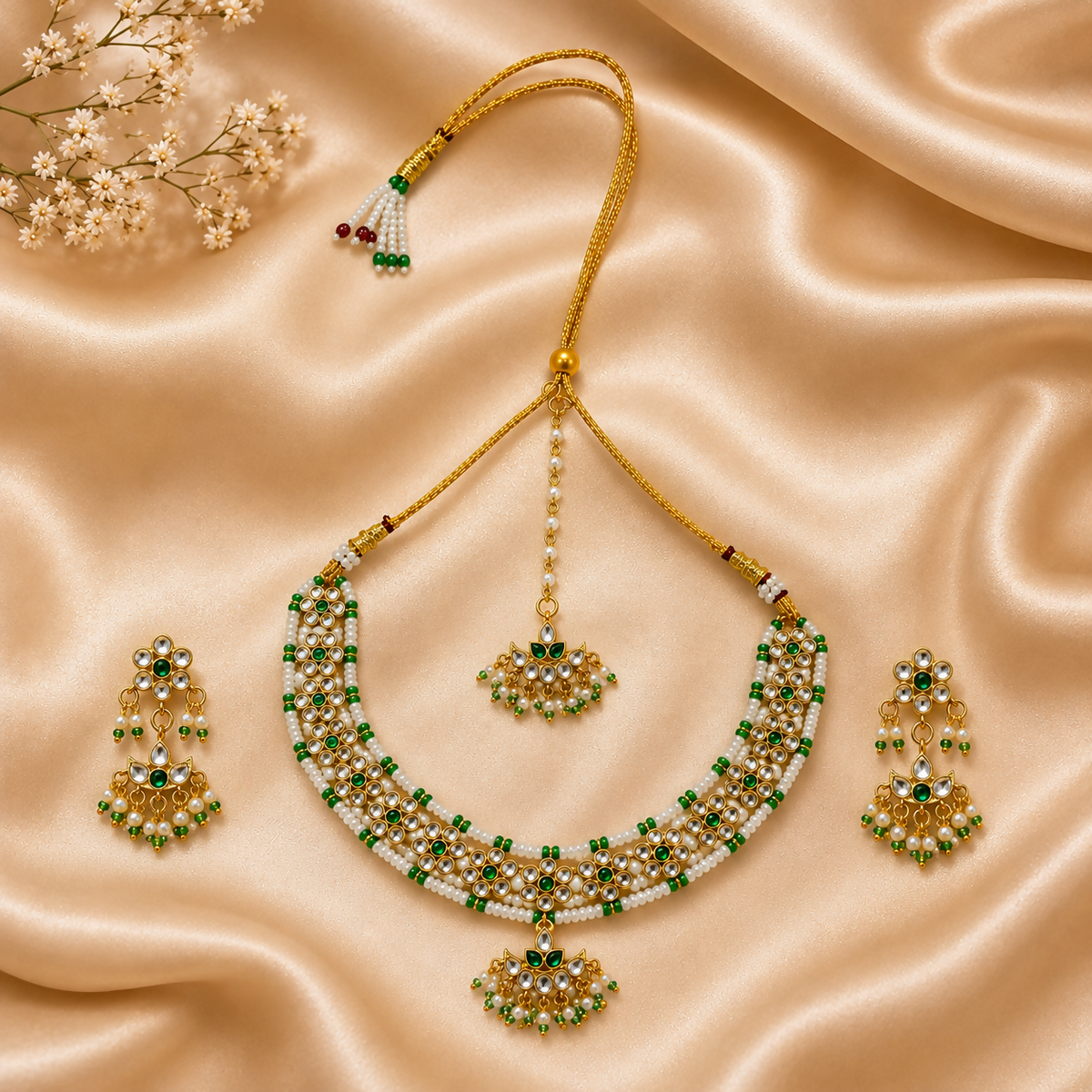 Emerald Noor Set (with Maan-tikka)