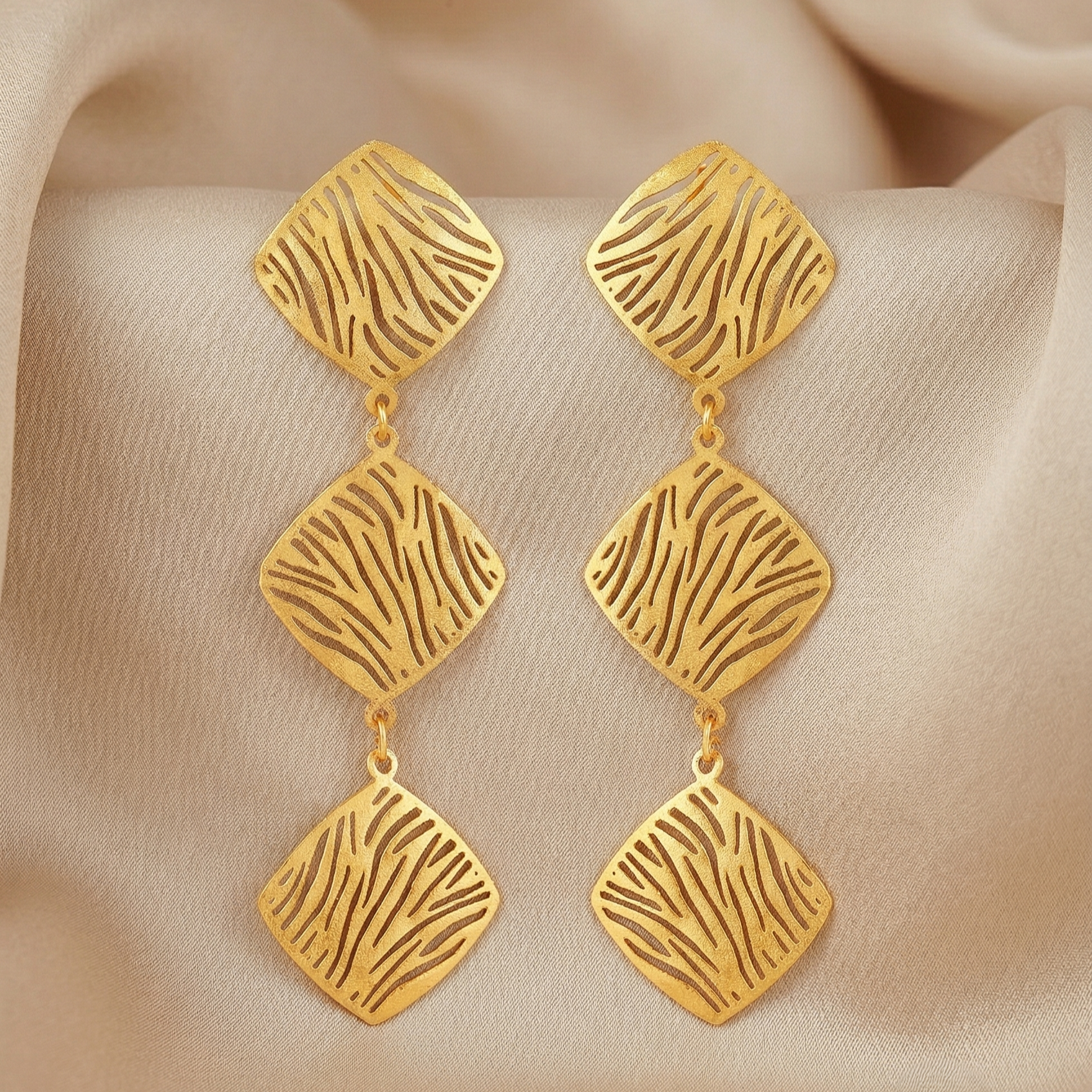Gold Plated Geometric Earrings
