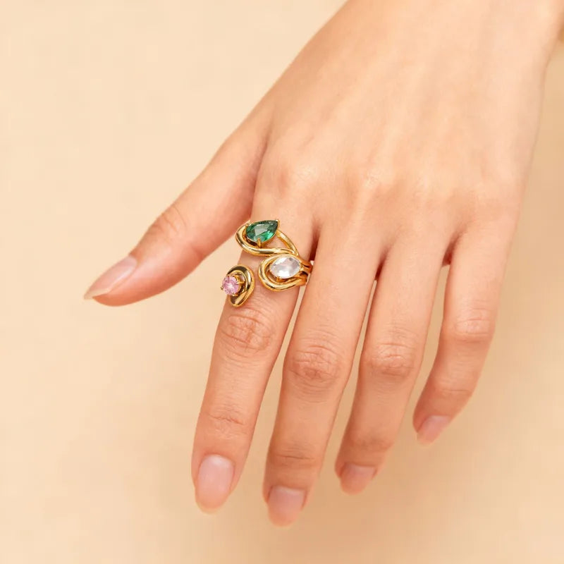 Geometric Pattern Retro Style Ring 62carat