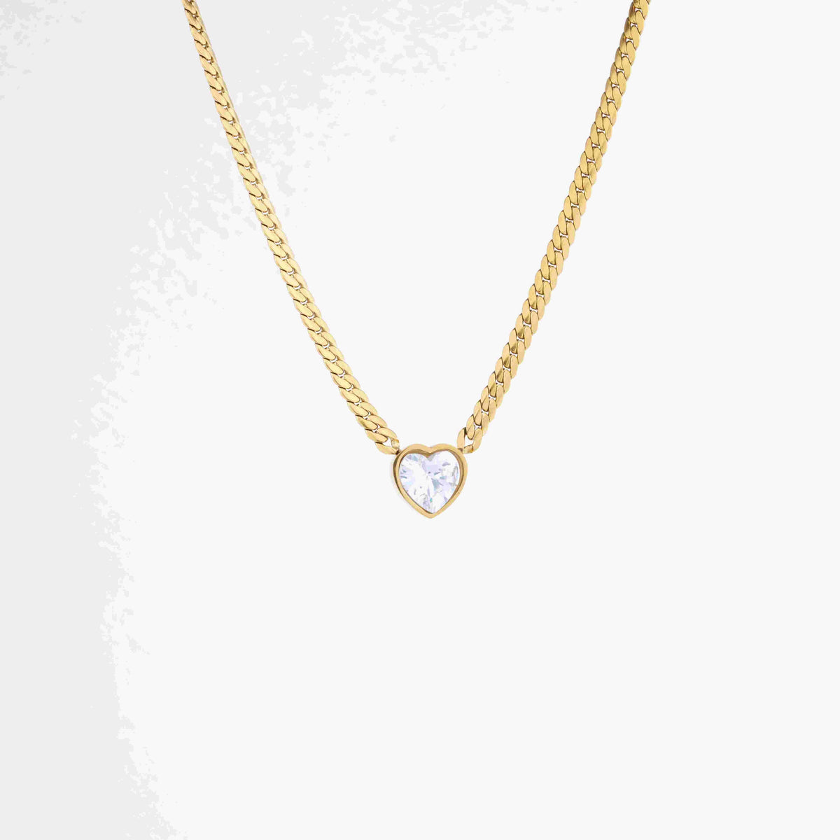18K Gold Plated Emerald Glow Heart Necklace for Women | Anti Tarnish