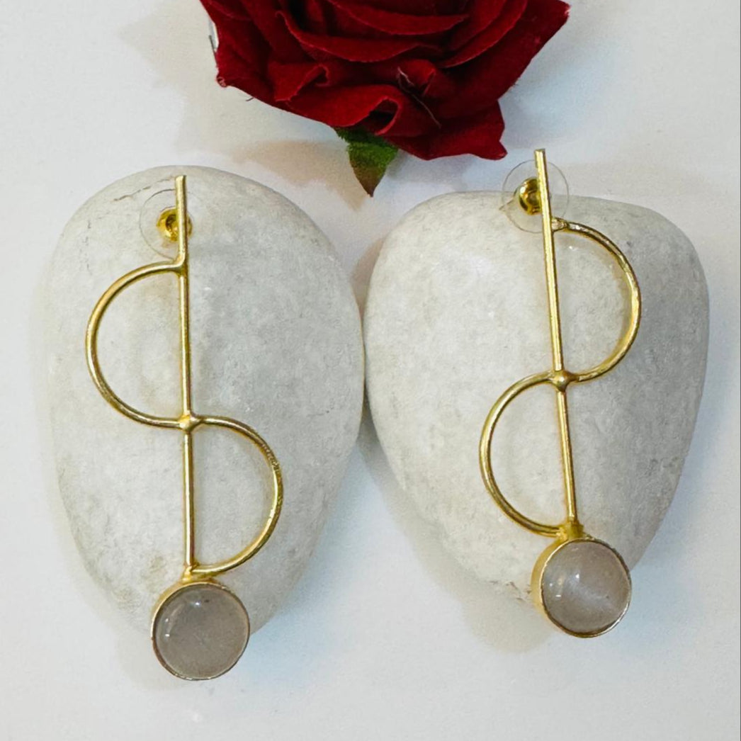 Golden Eclipse Dangler Earrings