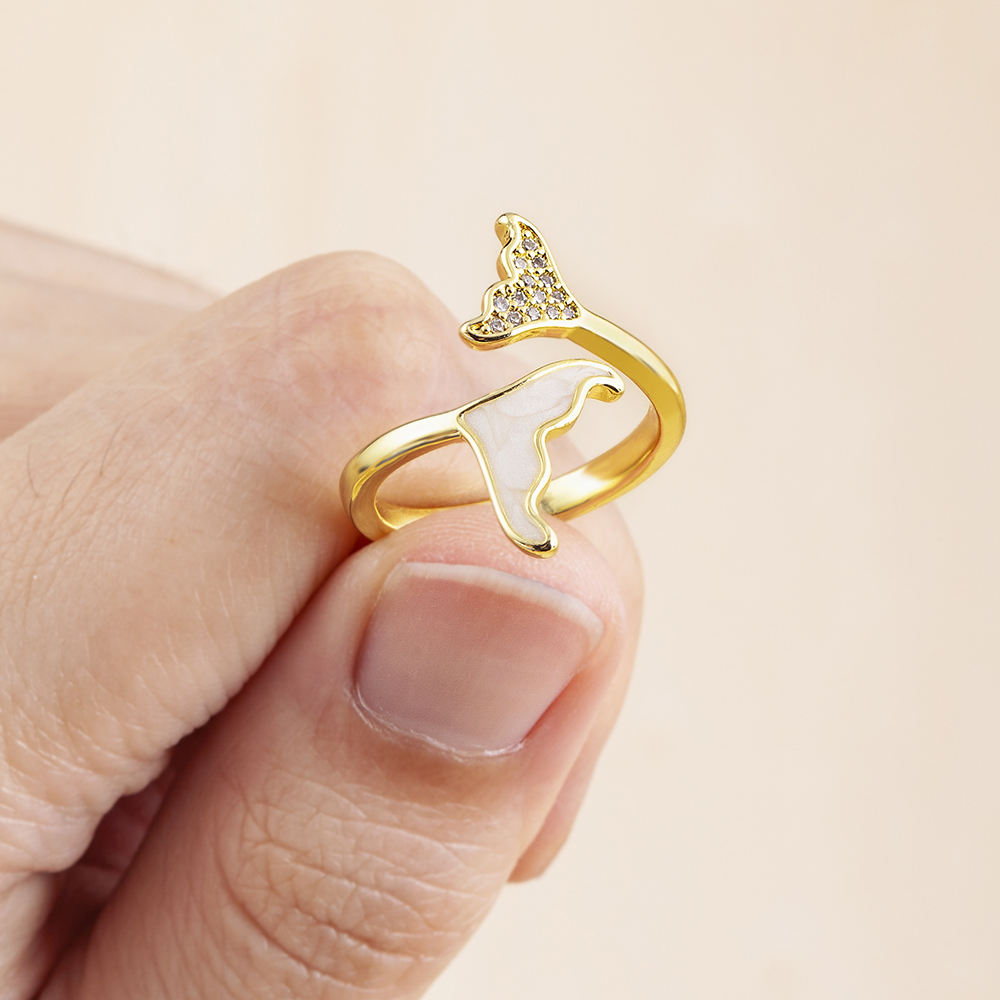 Astria Premium Butterfly Wing Ring with CZ ??Minimal Adjustable Ring for Women & Girls