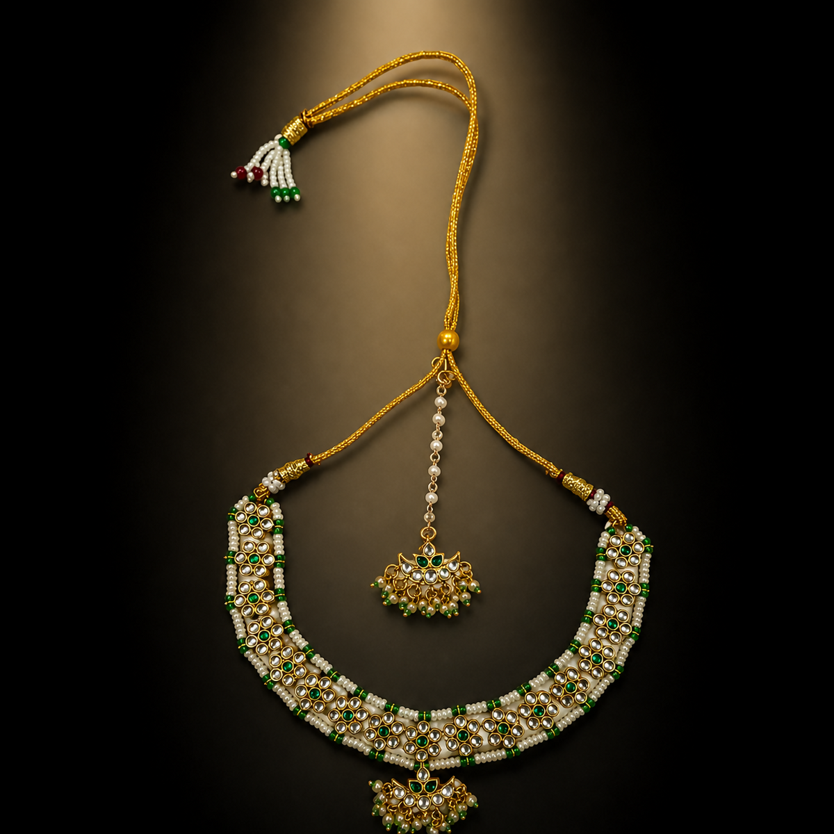 Emerald Noor Set (with Maan-tikka)