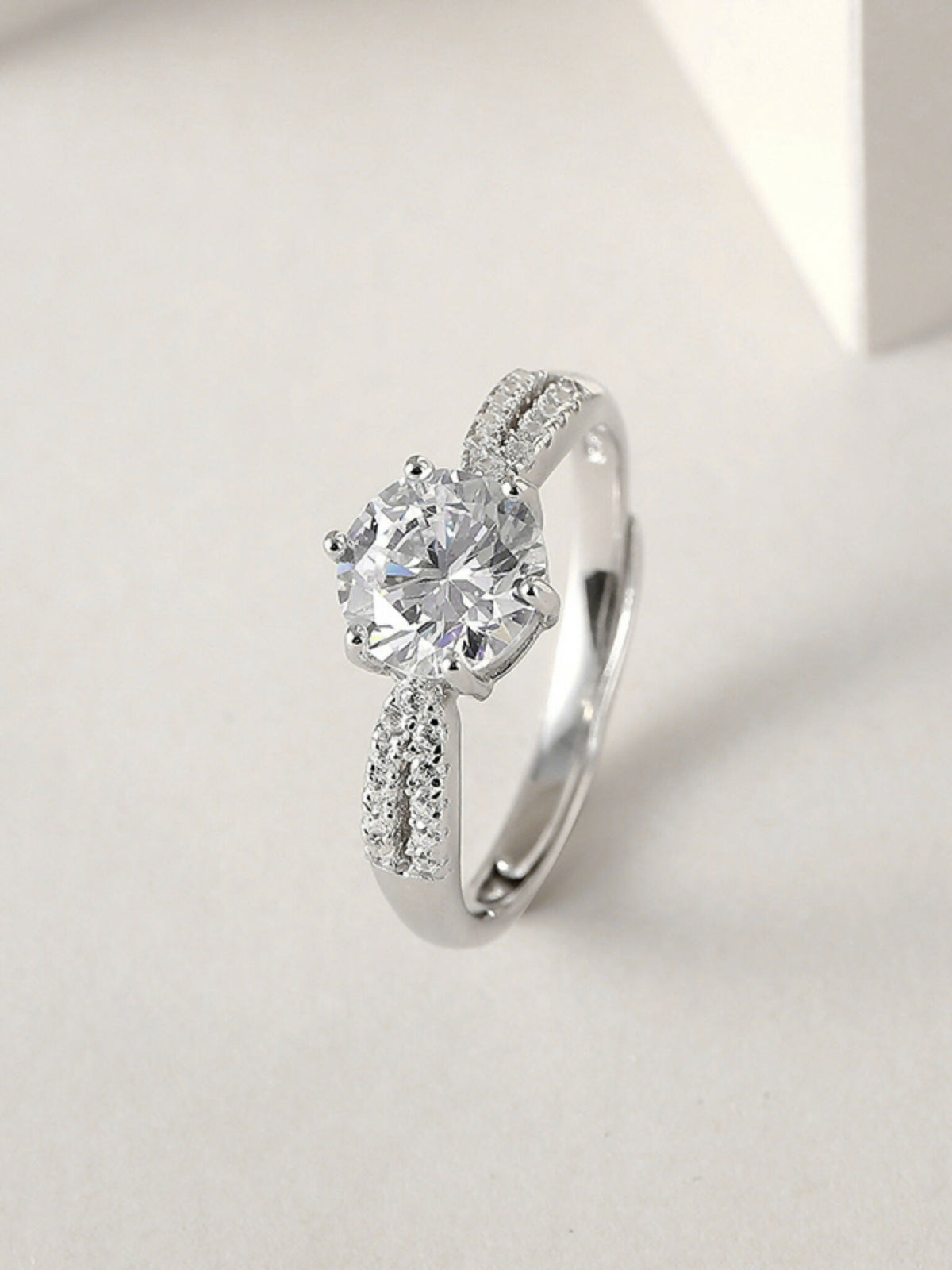 Brd Jewelry 925 Sterling Silver Zircon Adjustable Finger Ring For Women And Girls I Gifts For Women, Girls, Girlfriend