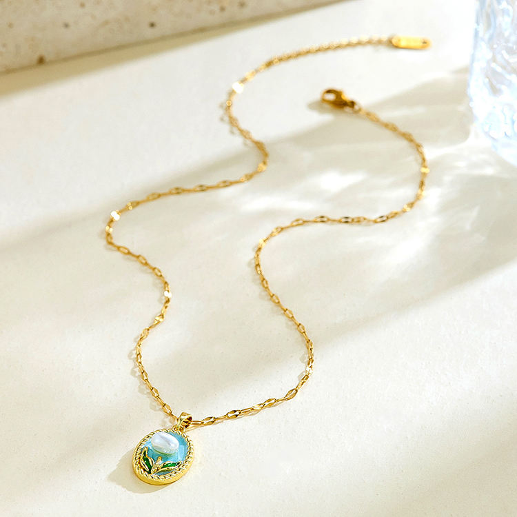 astria-jewellery-gold-plated-oval-pearl-pendant-necklace-for-women-enamel-floral-design-with-elegant-chain-1