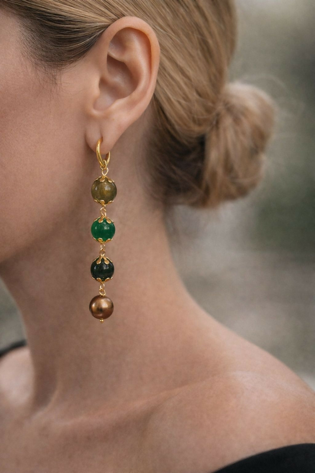 shaded drops earrings