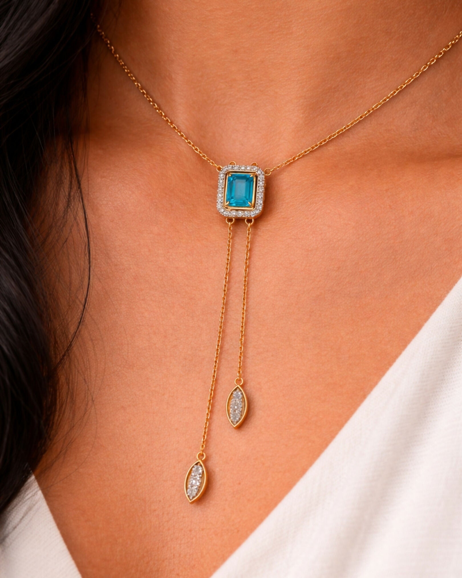 Blue Topaz Necklace