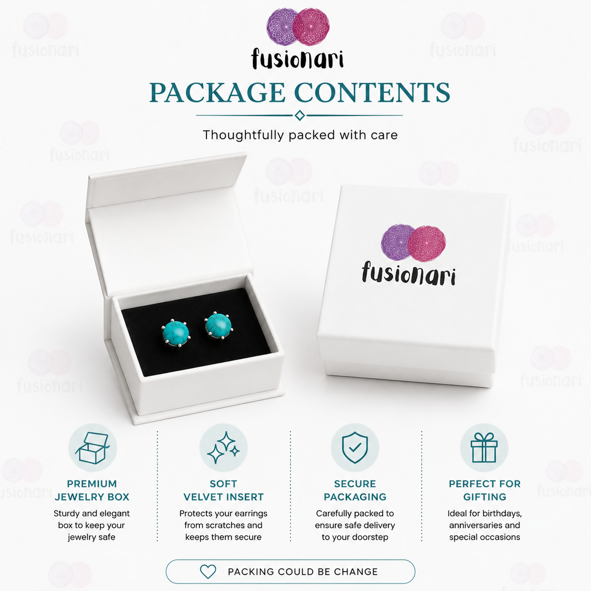 925 Sterling Silver Turquoise Eartops for Women | Natural Sky Blue Gemstone Stud Earrings | High Polish Jewelry