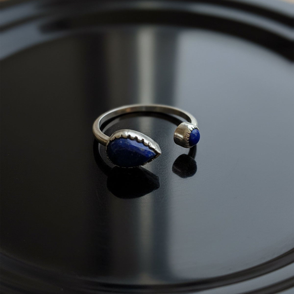 925 Silver Lapis Sterling Silver Ring – Deep Blue Gemstone Jewelry, Handcrafted Royal Design, Elegant Women’s Ring, Perfect Gift