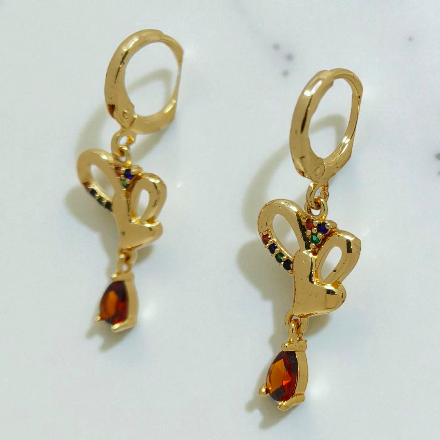 astria-jewellery-gold-plated-heart-drop-earrings-for-women-multicolor-stone-detailing-with-red-teardrop-crystal-stylish-party-wear-daily-wear-jewellery