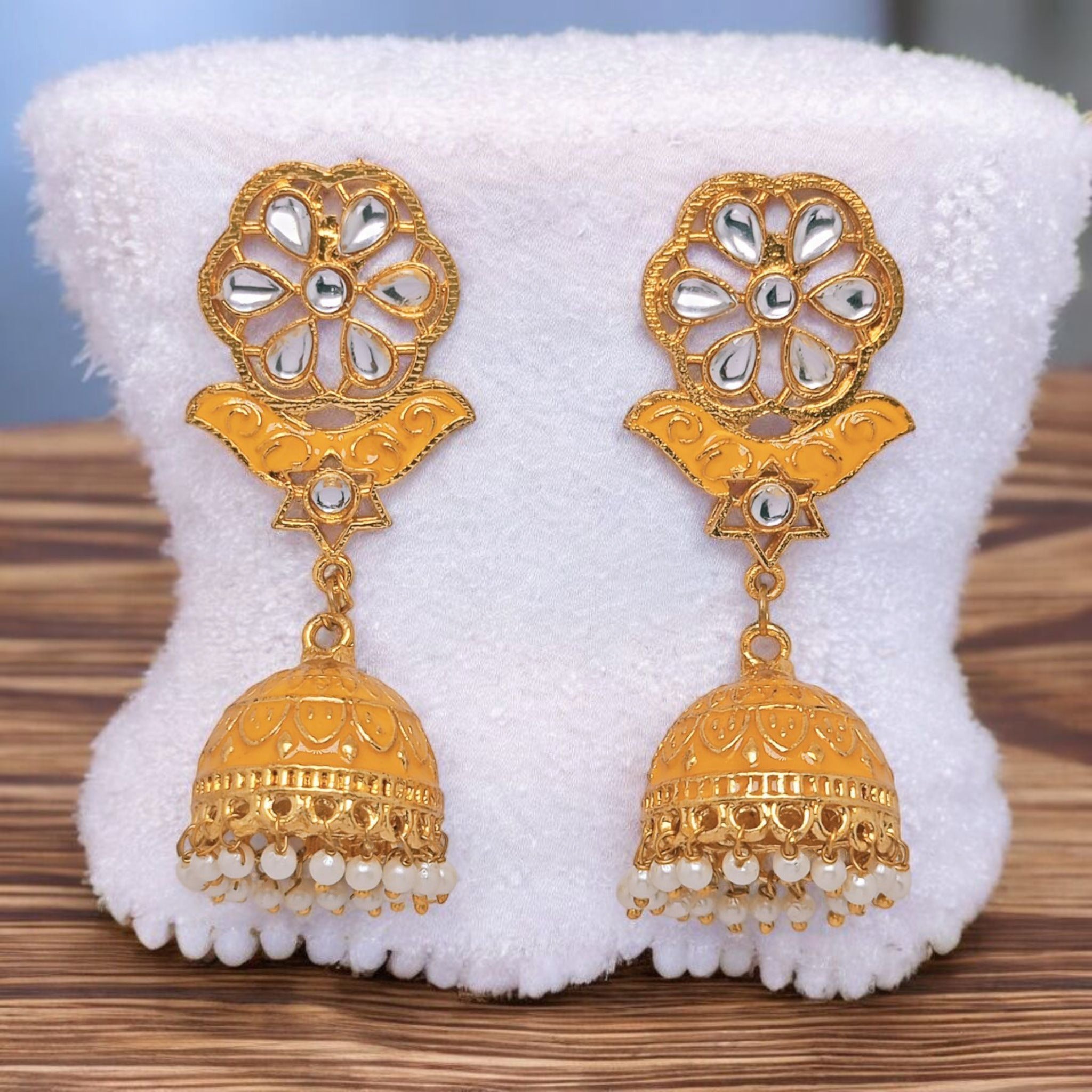 astria-jewellery-gold-meenakari-kundan-jhumka-earrings-for-women-gold-plated-floral-ethnic-earrings-with-pearl-drops-traditional-festive-jewellery