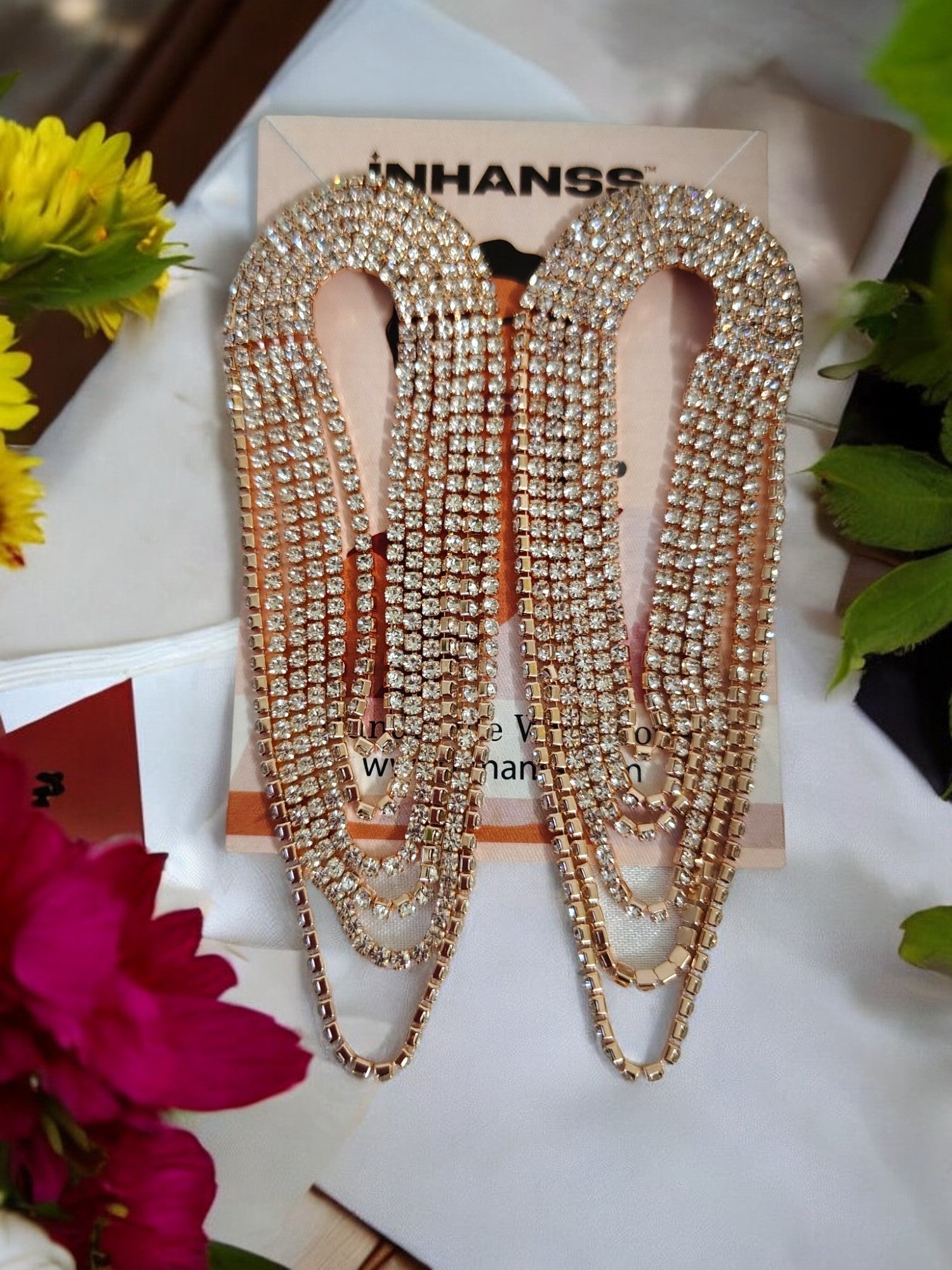 Glitz & Glam Cascade Statement Earrings - Valentine Hamper
