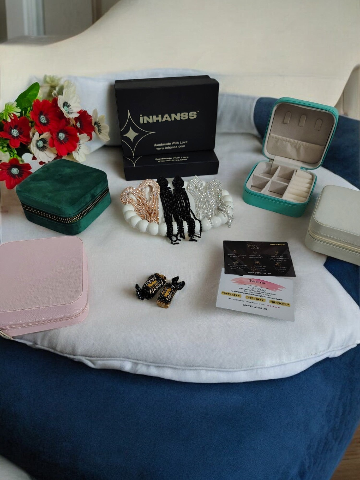 Glitz & Glam Cascade Statement Earrings - Valentine Hamper