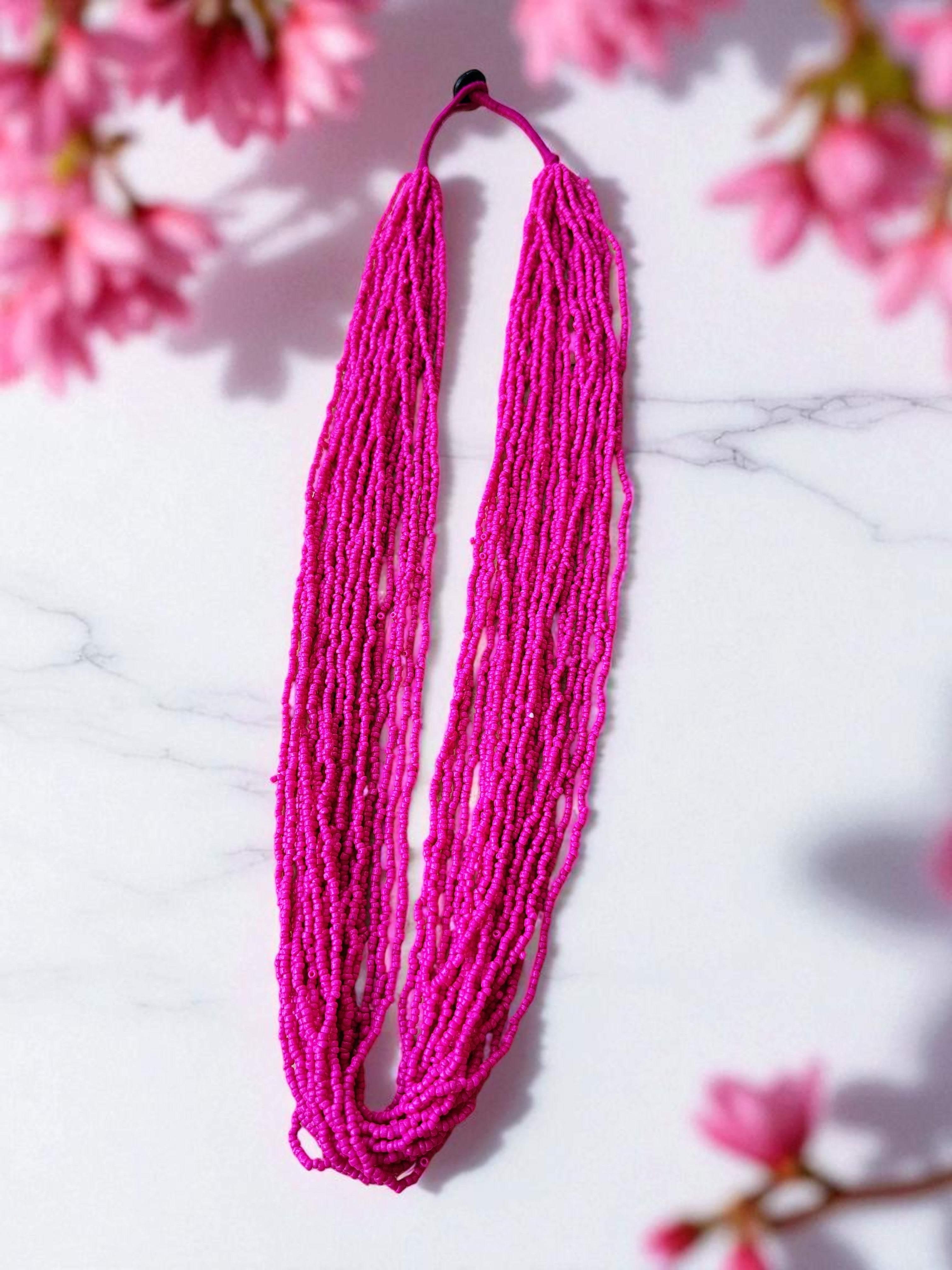 RangSaaz 20-Layer Luxe Long Beaded Necklace (With Optional Statement Earrings) - 16 Colors Available