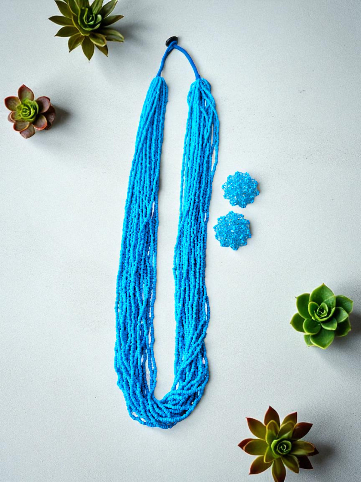 RangSaaz 20-Layer Luxe Long Beaded Necklace (With Optional Statement Earrings) - view 56