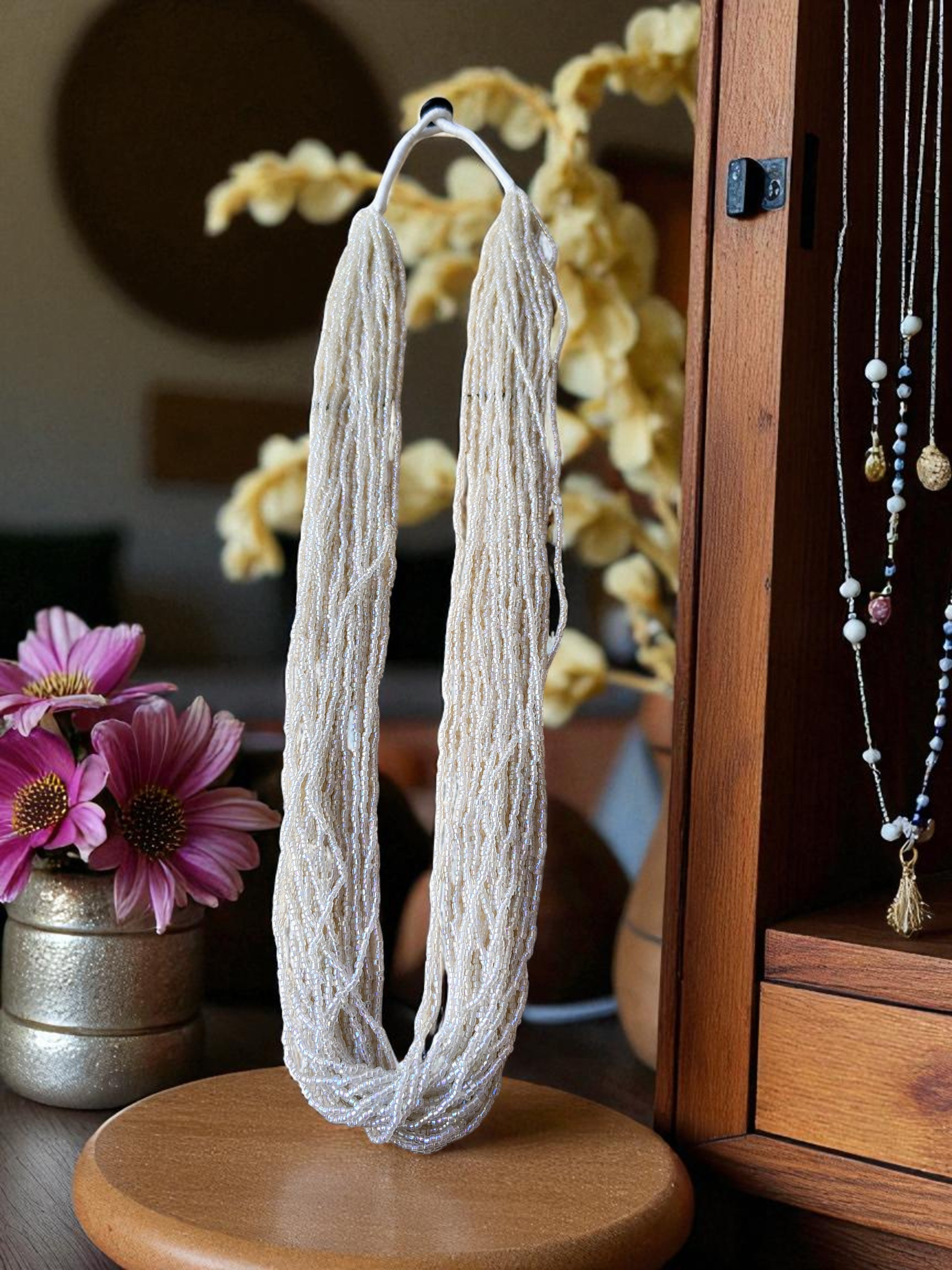RangSaaz 20-Layer Luxe Long Beaded Necklace (With Optional Statement Earrings) - 16 Colors Available