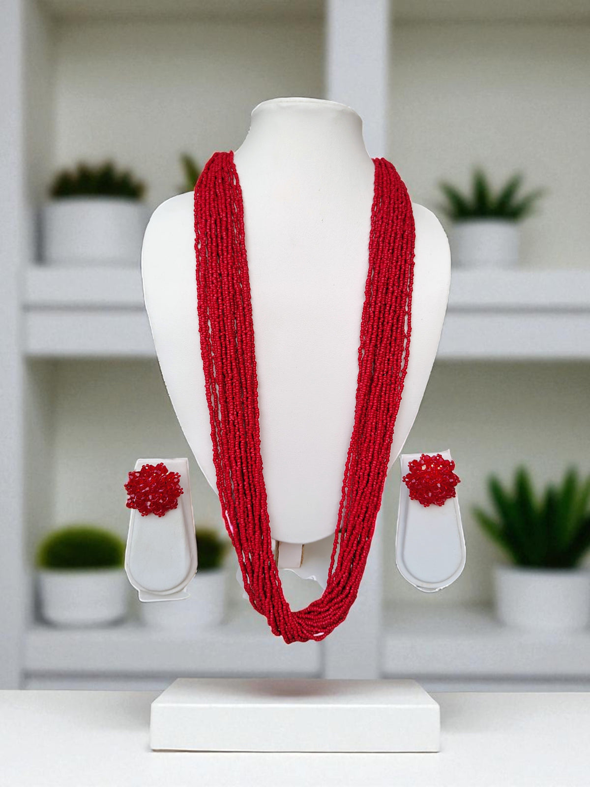 RangSaaz 20-Layer Luxe Long Beaded Necklace (With Optional Statement Earrings) - view 67