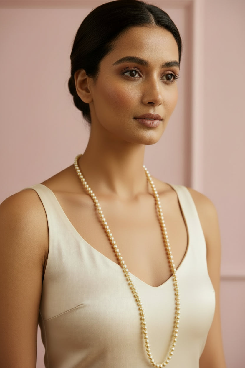 BeigeBlush Pearl Necklace