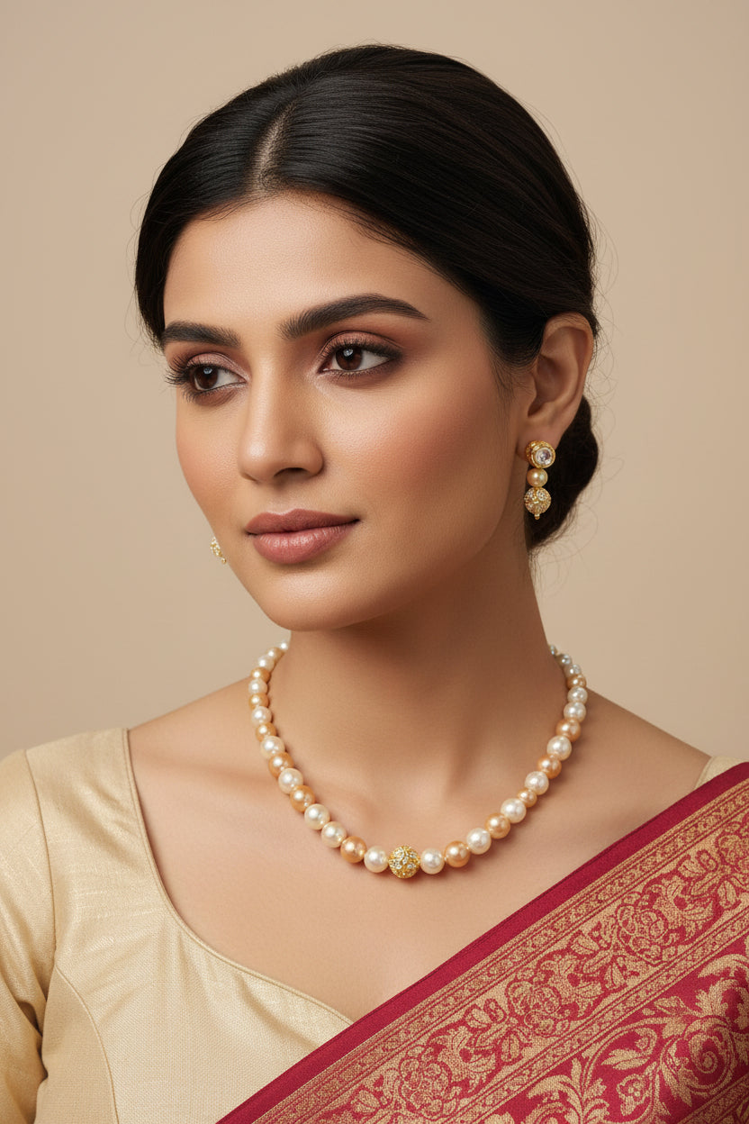 SwarnSaumya Pearl Necklace Set