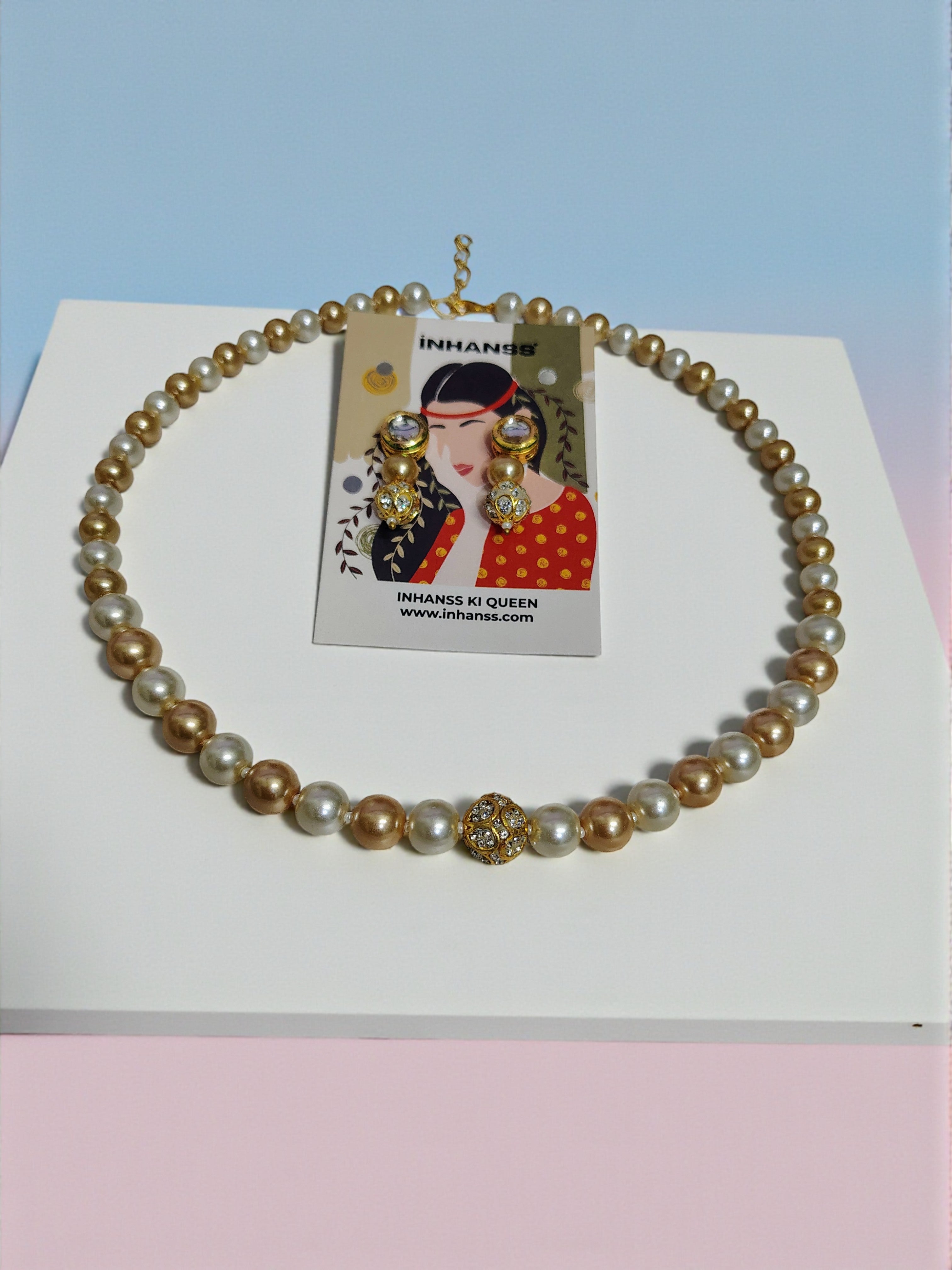 SwarnSaumya Pearl Necklace Set
