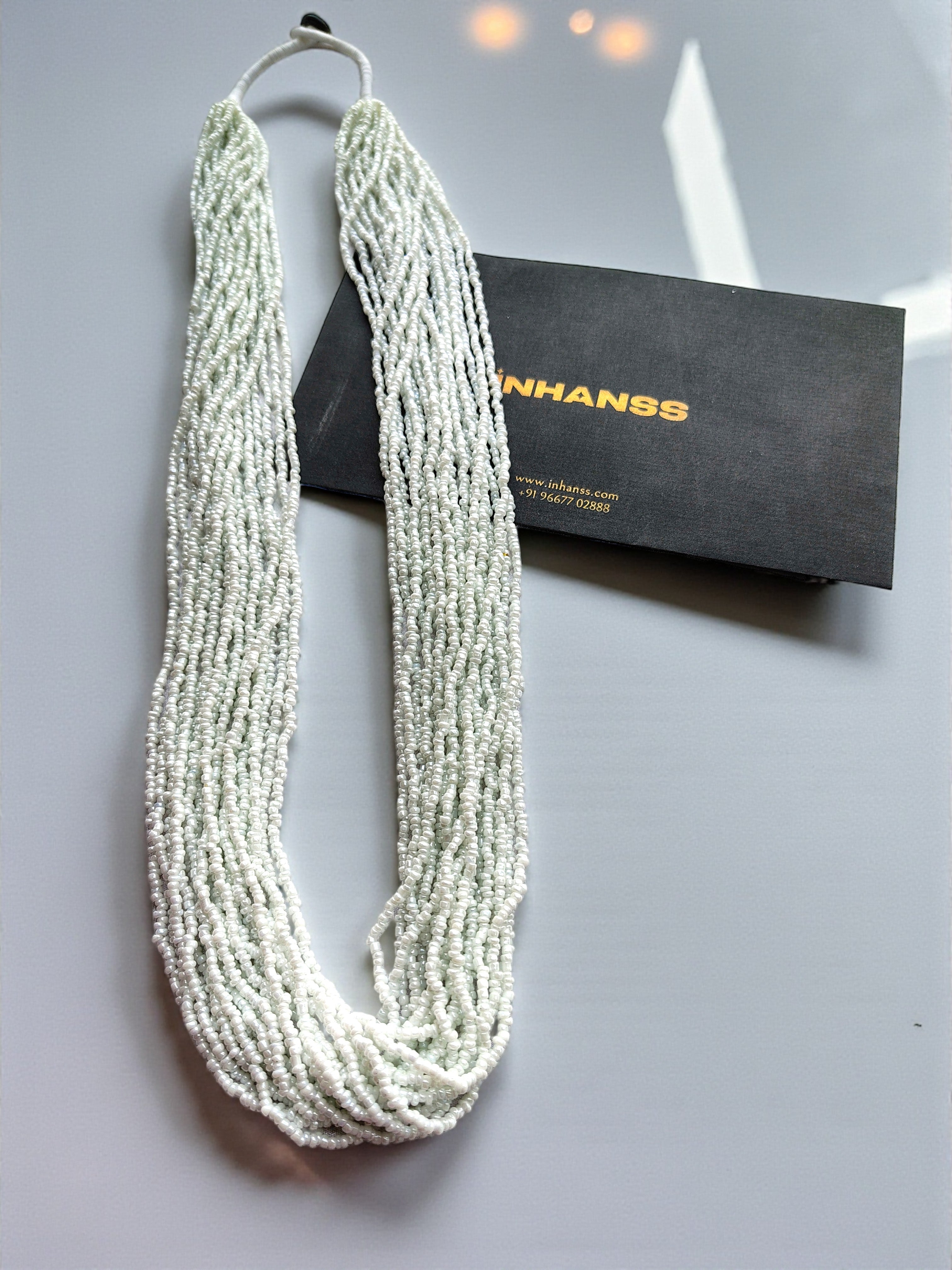 RangSaaz 20-Layer Luxe Long Beaded Necklace (With Optional Statement Earrings) - 16 Colors Available