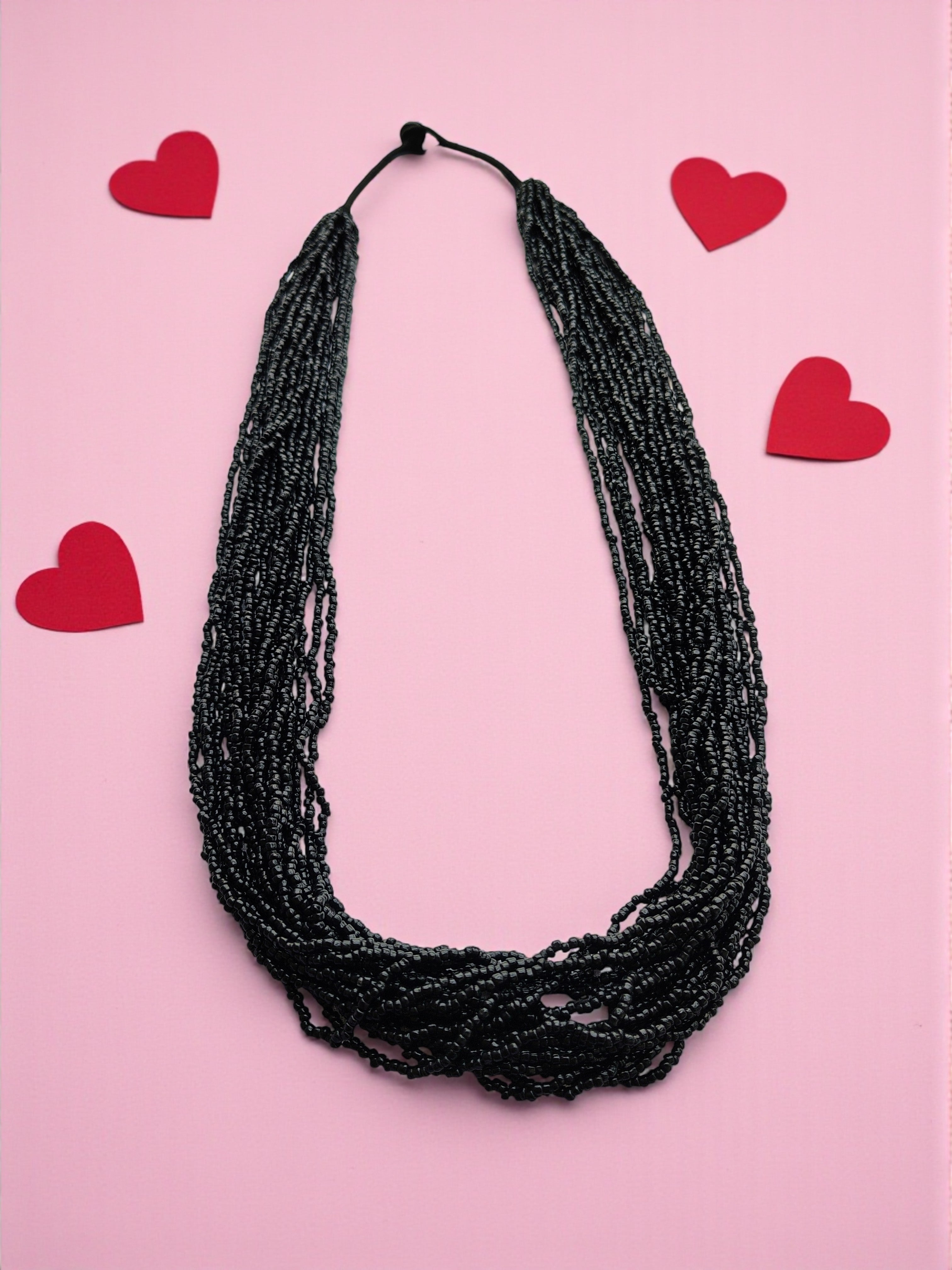 RangSaaz 20-Layer Luxe Long Beaded Necklace (With Optional Statement Earrings) - 16 Colors Available