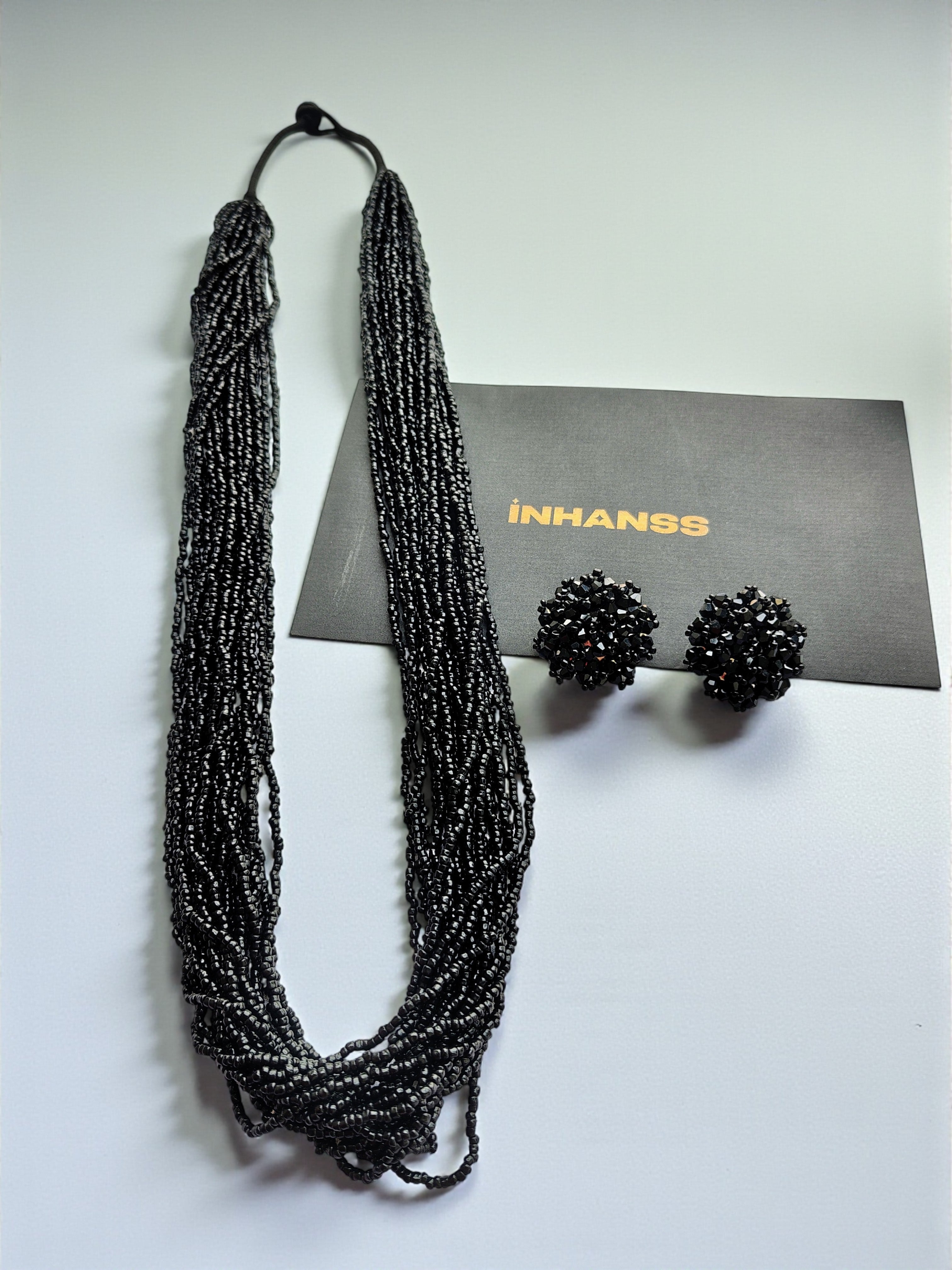 RangSaaz 20-Layer Luxe Long Beaded Necklace (With Optional Statement Earrings) - 16 Colors Available