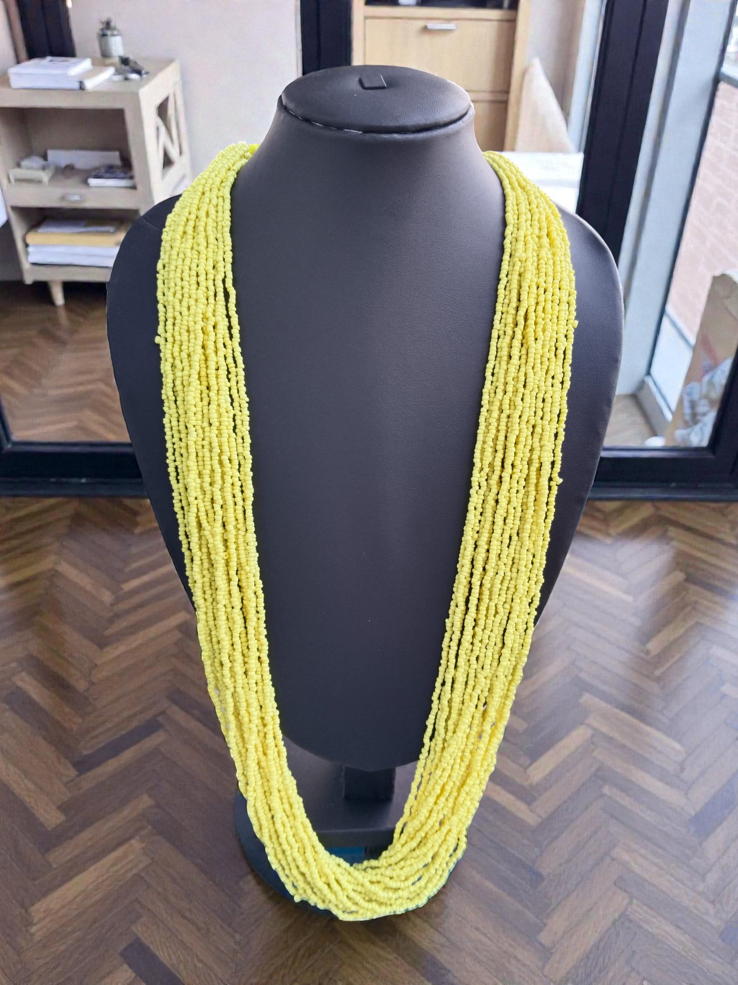 RangSaaz 20-Layer Luxe Long Beaded Necklace (With Optional Statement Earrings) - 16 Colors Available