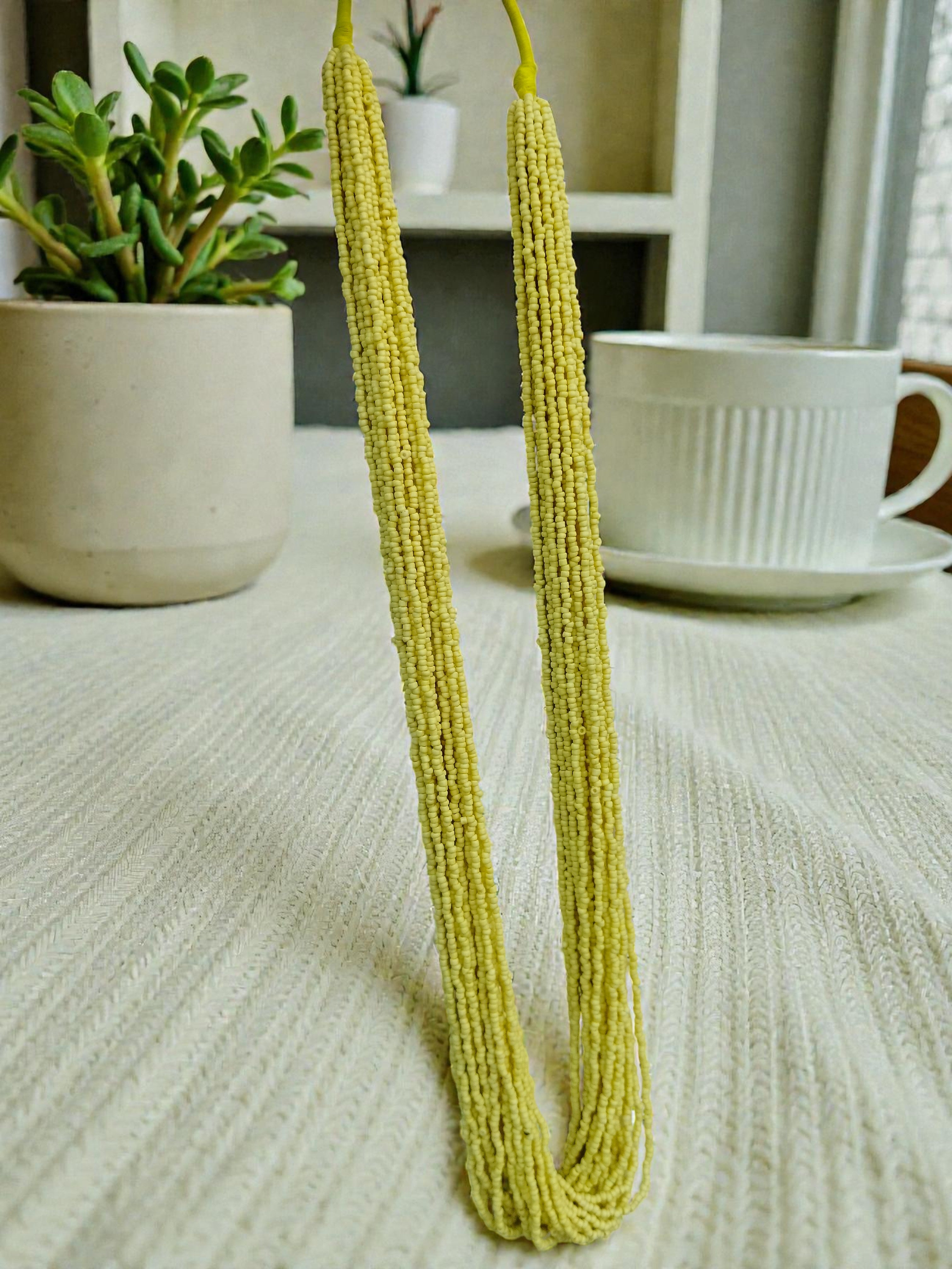 RangSaaz 20-Layer Luxe Long Beaded Necklace (With Optional Statement Earrings) - 16 Colors Available