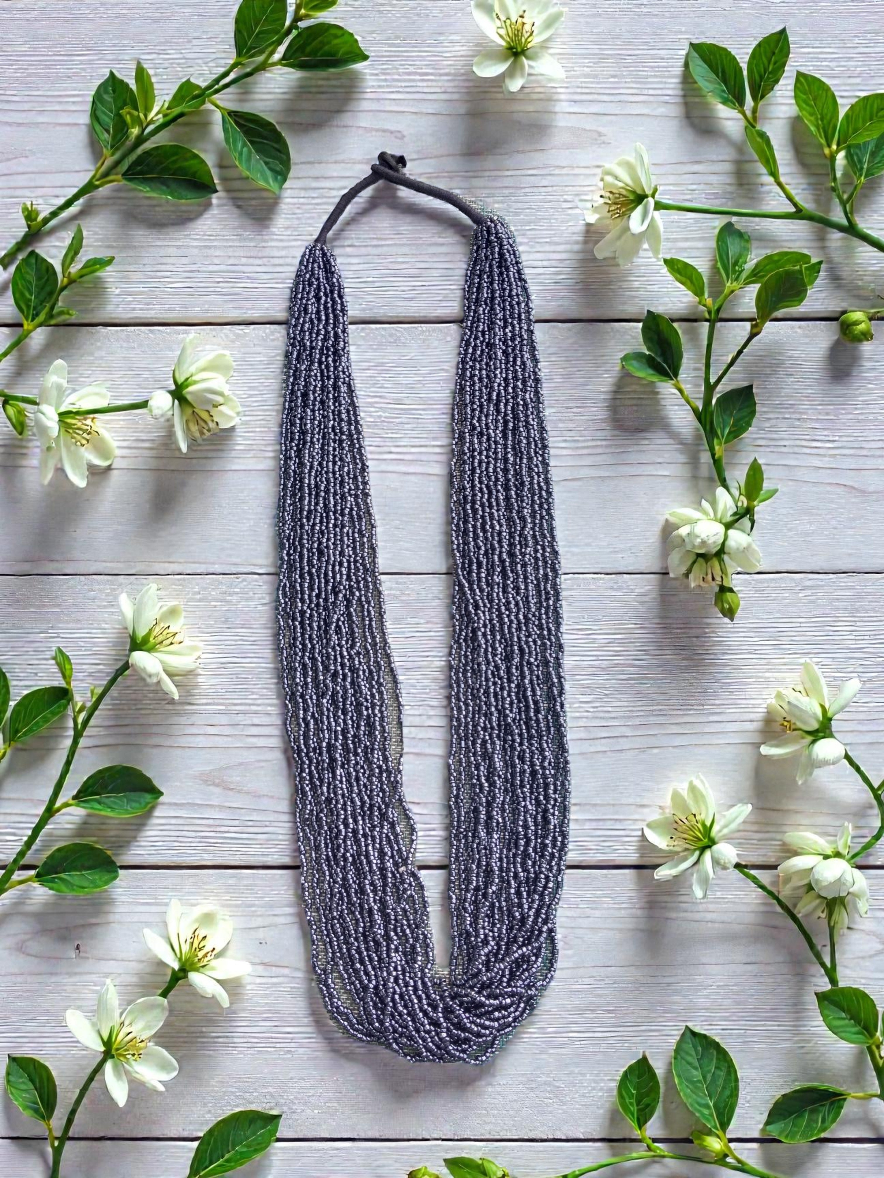 RangSaaz 20-Layer Luxe Long Beaded Necklace (With Optional Statement Earrings) - 16 Colors Available