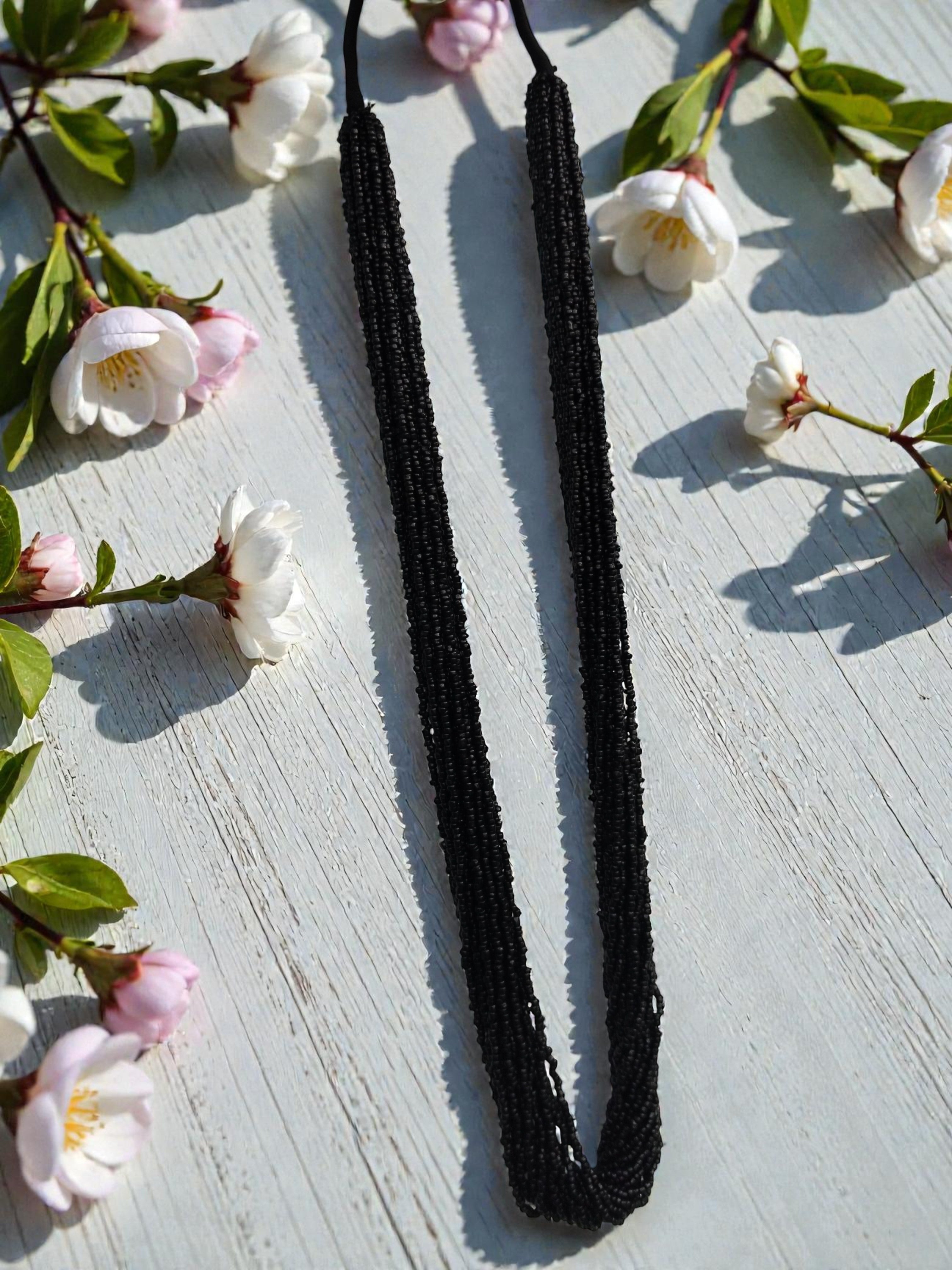 RangSaaz 20-Layer Luxe Long Beaded Necklace (With Optional Statement Earrings) - 16 Colors Available