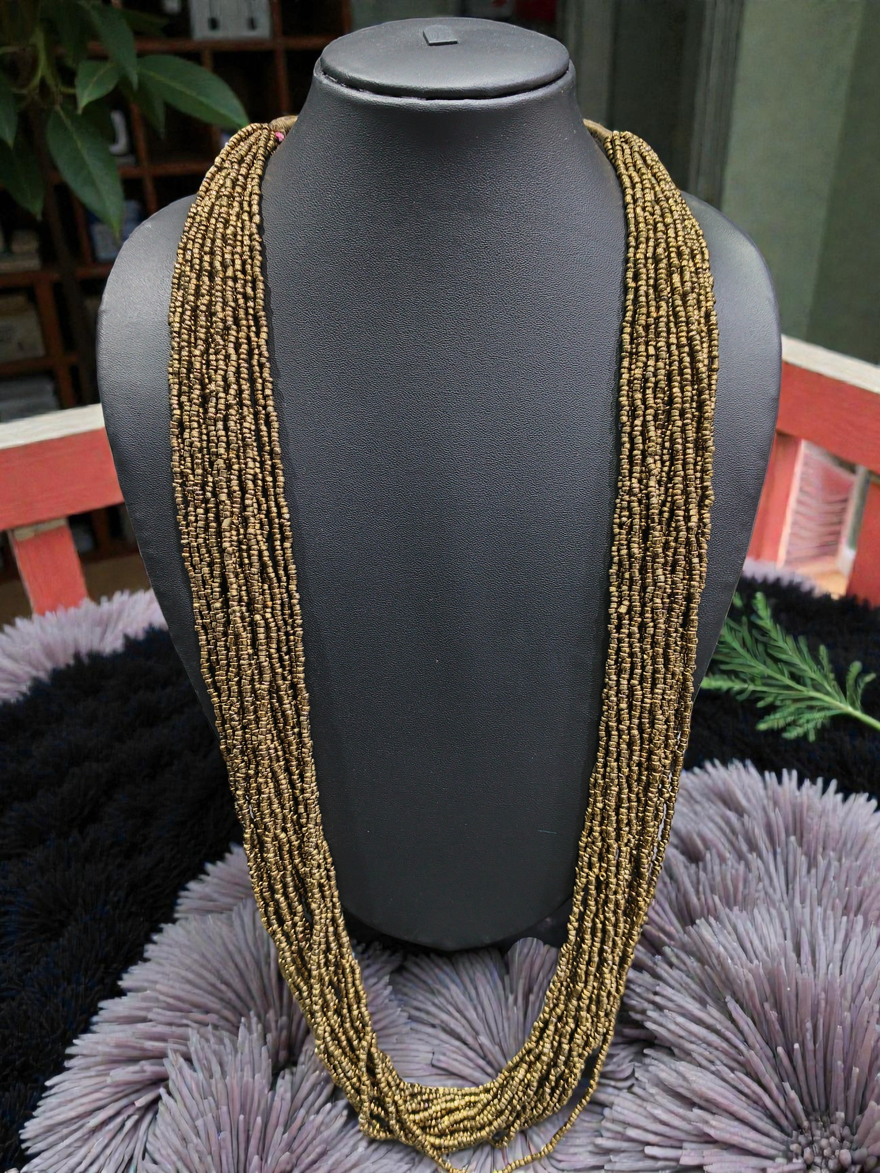 RangSaaz 20-Layer Luxe Long Beaded Necklace (With Optional Statement Earrings) - 16 Colors Available