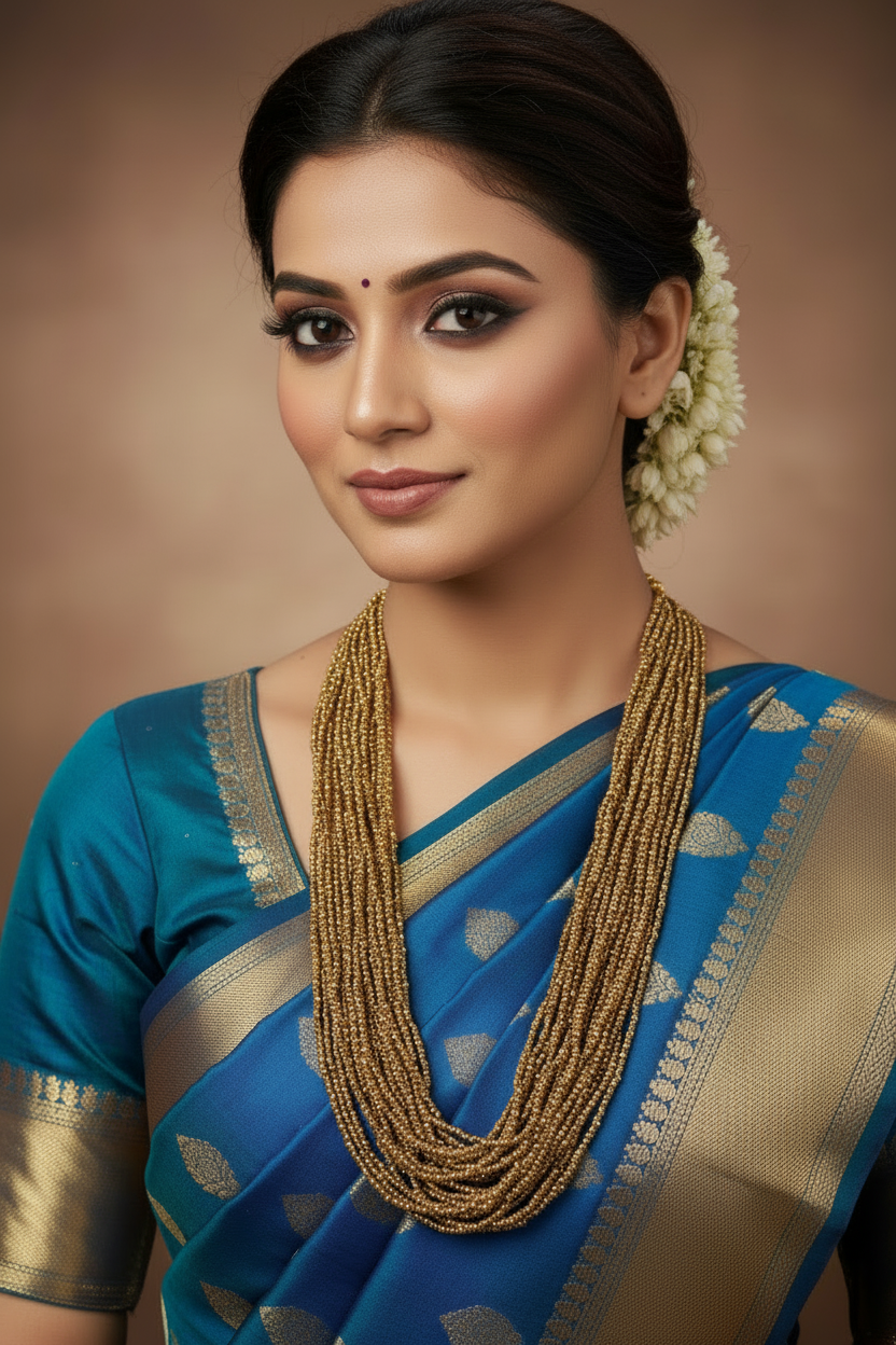 RangSaaz 20-Layer Luxe Long Beaded Necklace (With Optional Statement Earrings) - 16 Colors Available