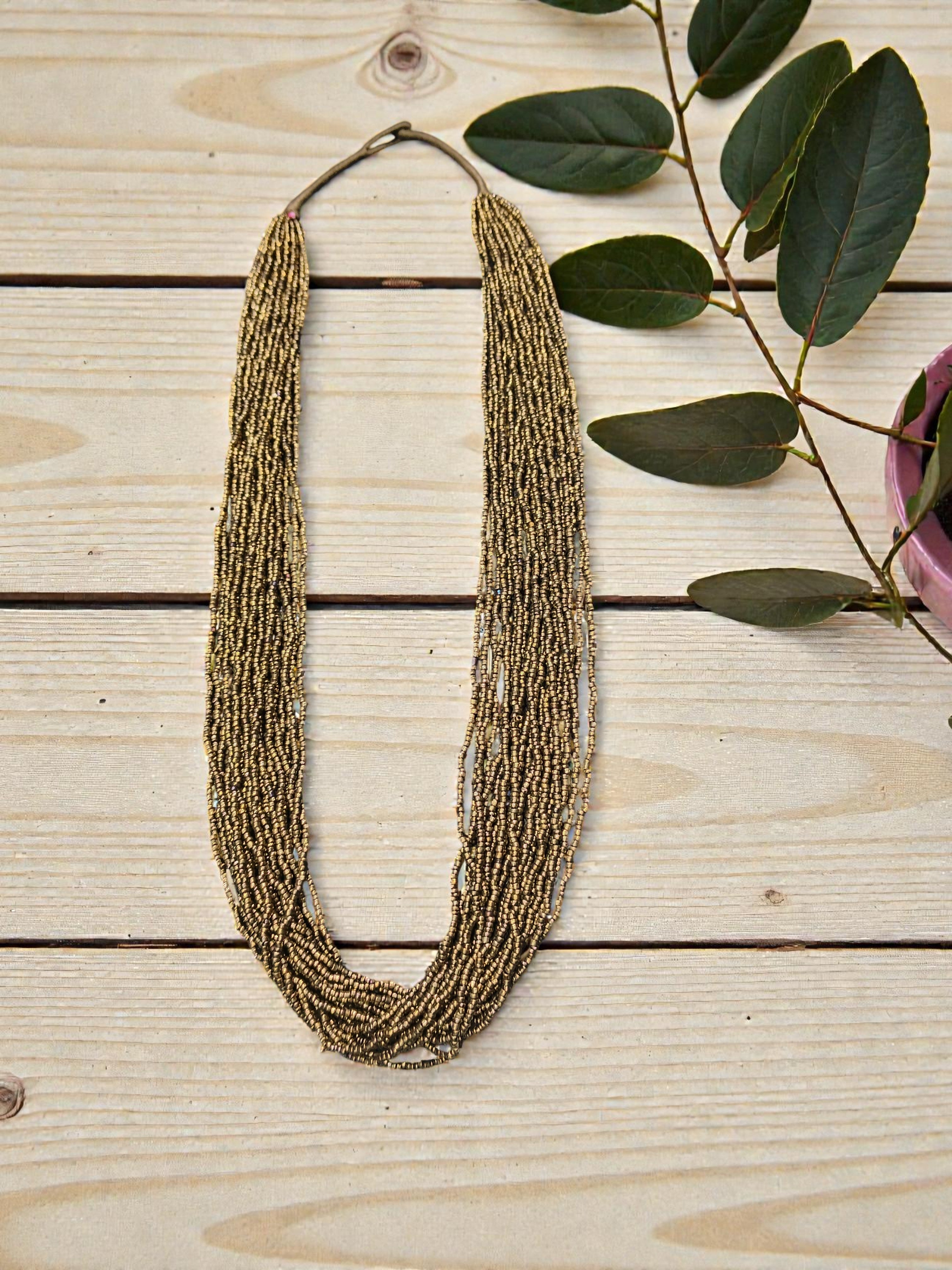 RangSaaz 20-Layer Luxe Long Beaded Necklace (With Optional Statement Earrings) - 16 Colors Available