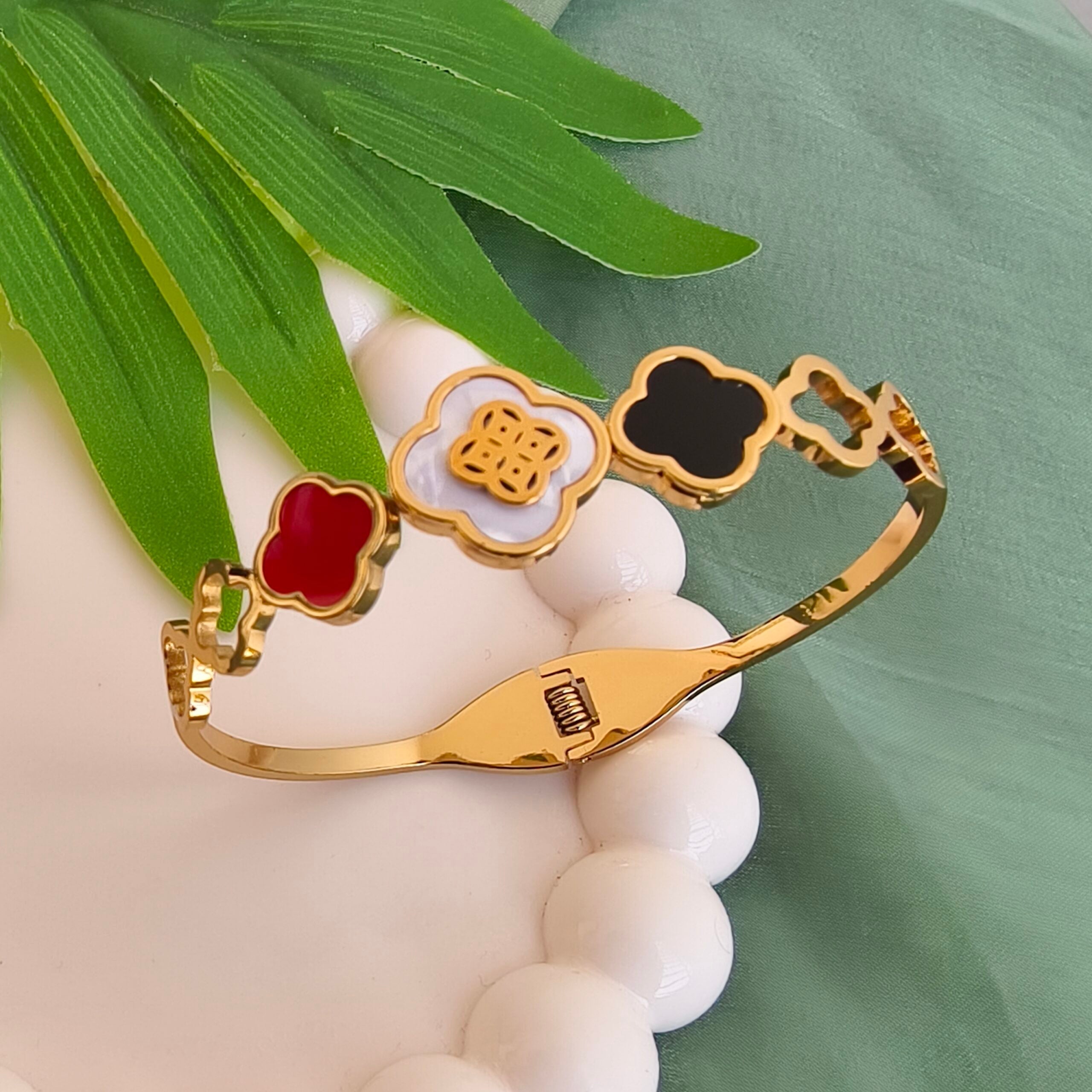 astria-jewellery-gold-plated-clover-enamel-bangle-bracelet-for-women