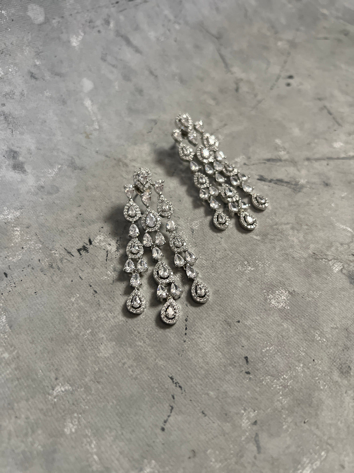 Zircon Cascading Chandelier Earrings