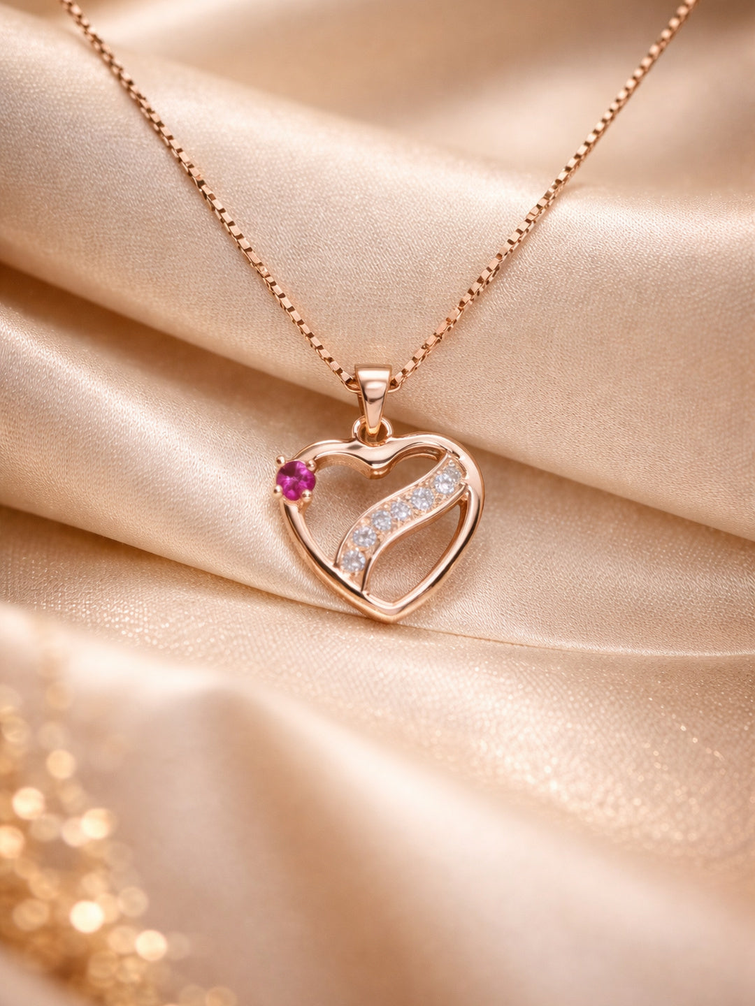 925 Sterling Silver Pendant Rose Gold Plated