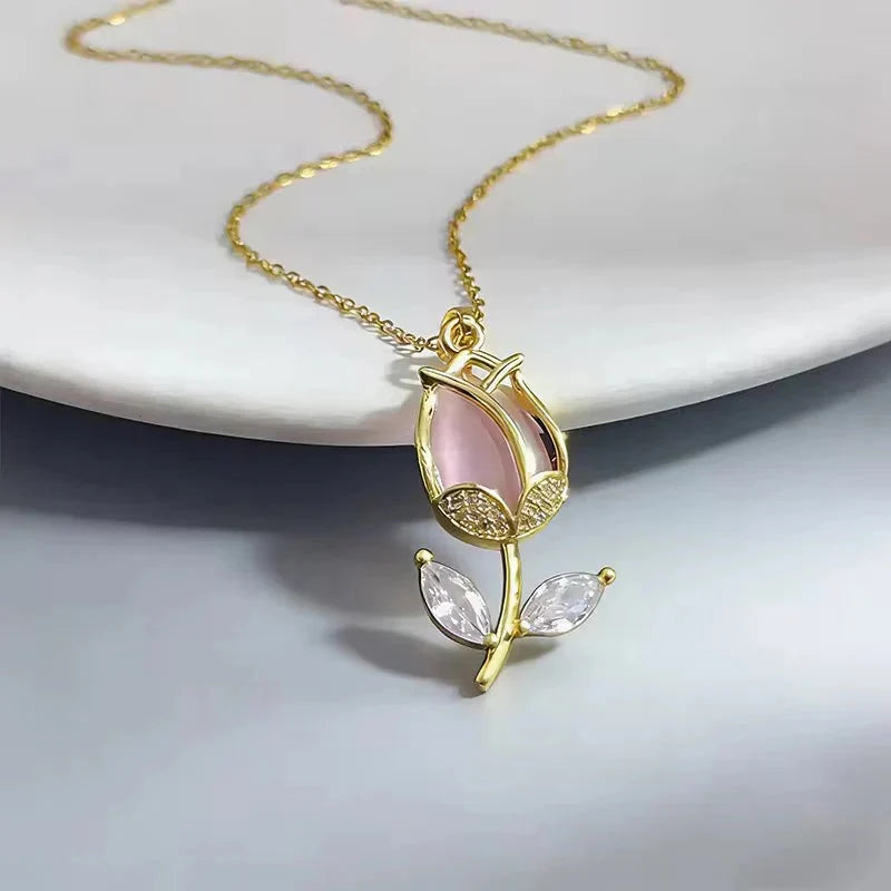 pink-tulip-charm-necklace