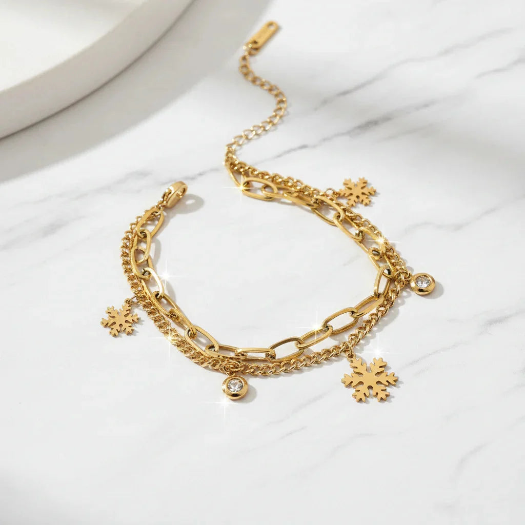aurora-snowflake-layered-bracelet