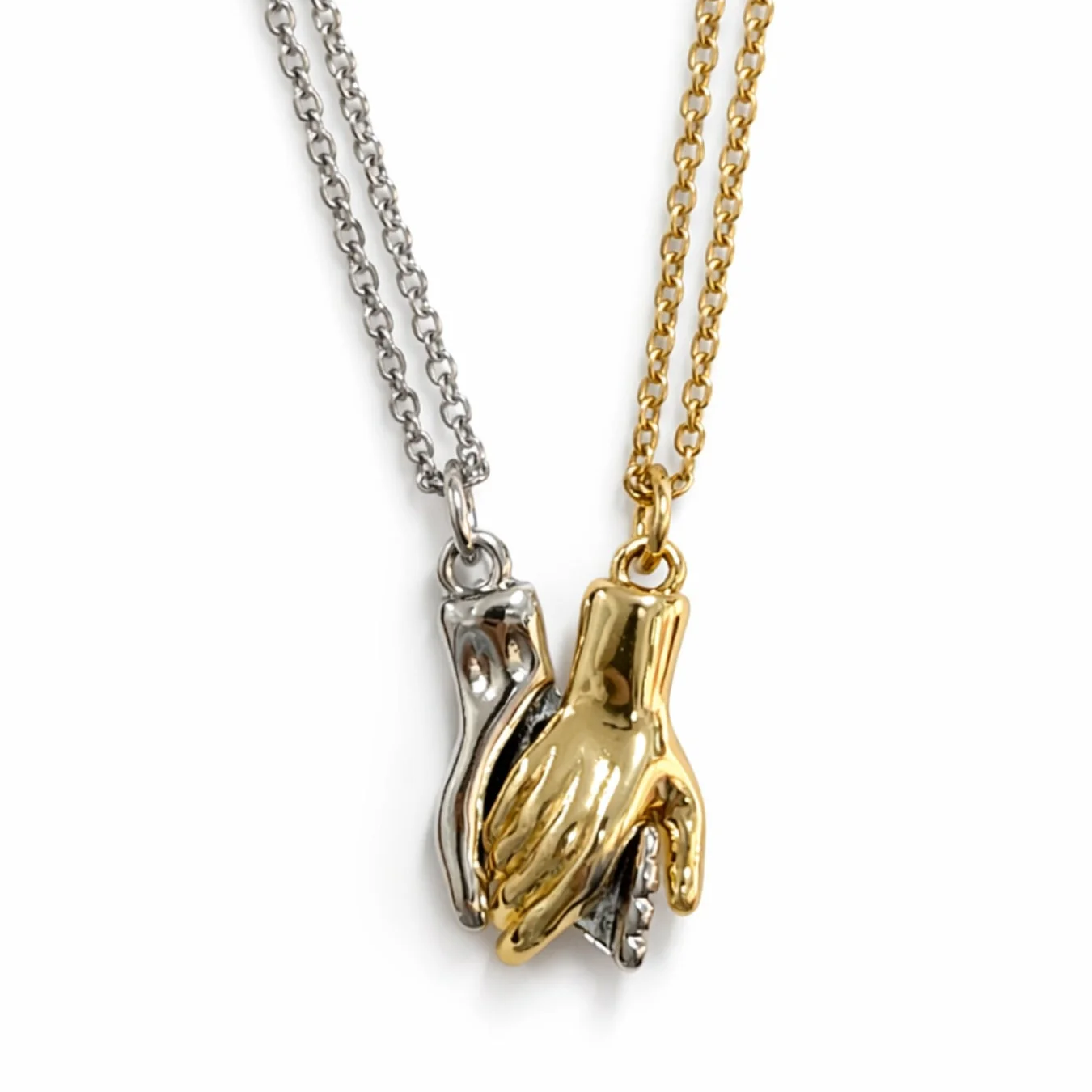 Couple Hand Pendant Necklace